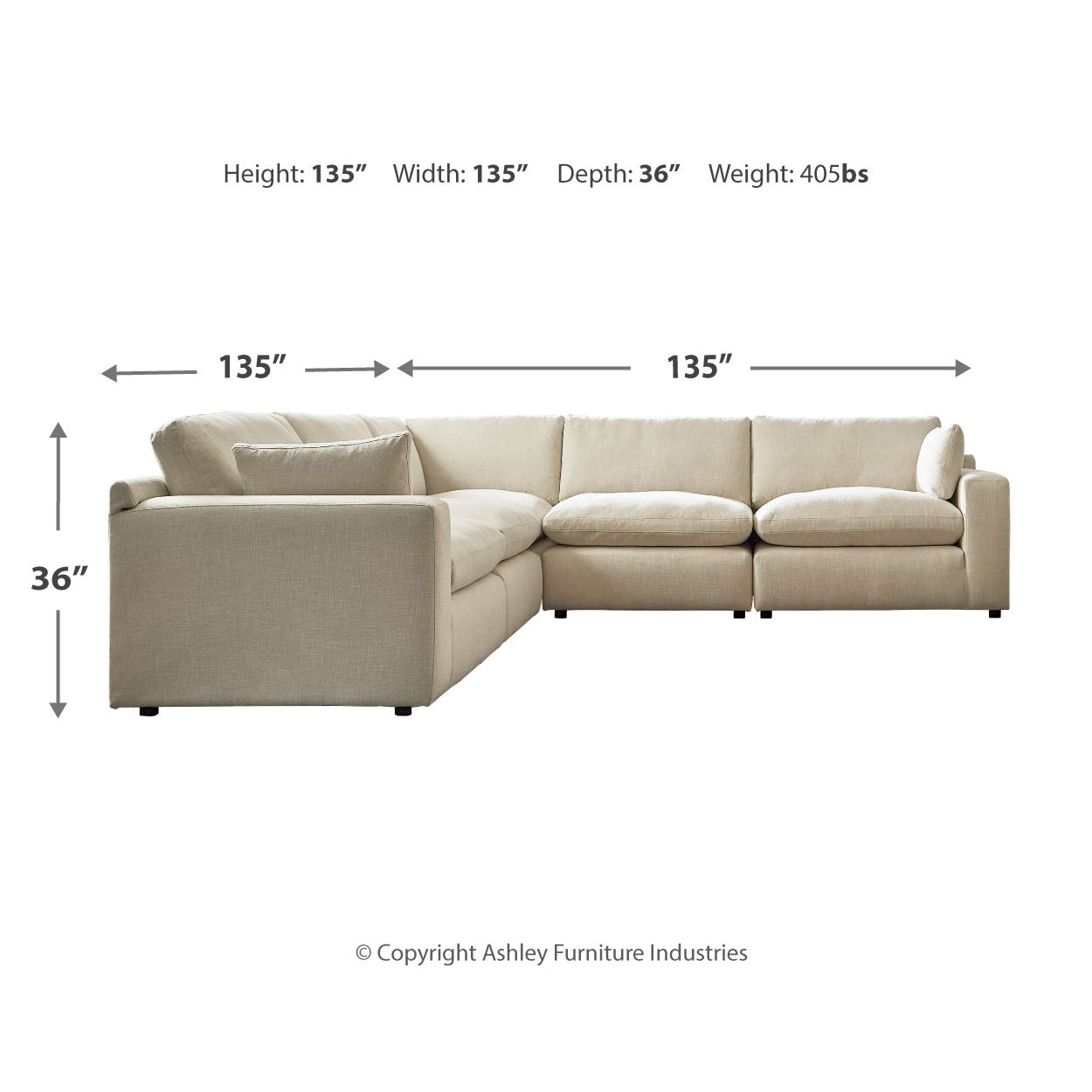 Elyza 5-Piece Sectional