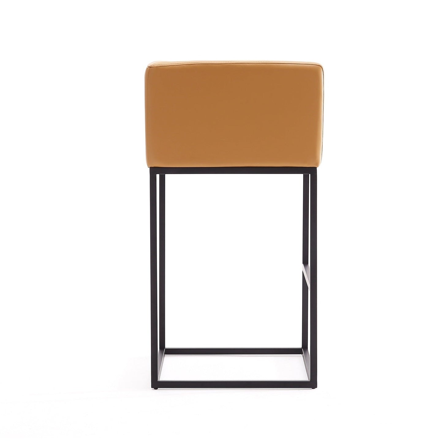 Embassy Upholstered Counter Stool with Backrest - Camel