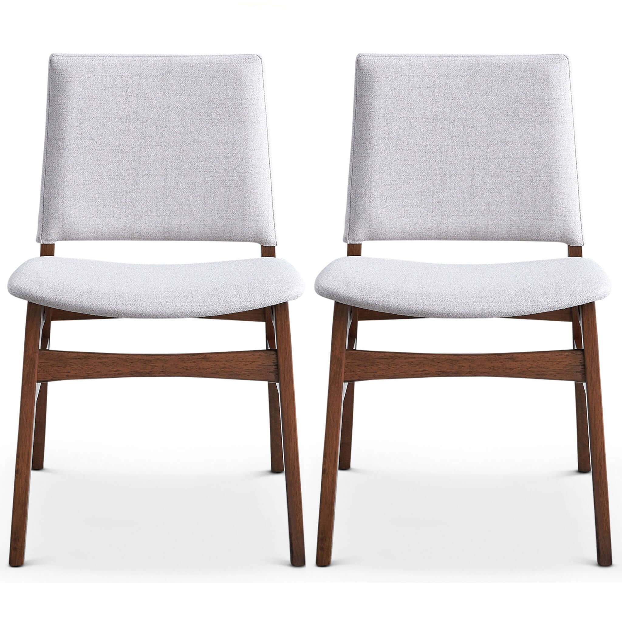 Paglia Light Grey Fabric Dining Chair (Set of 2)