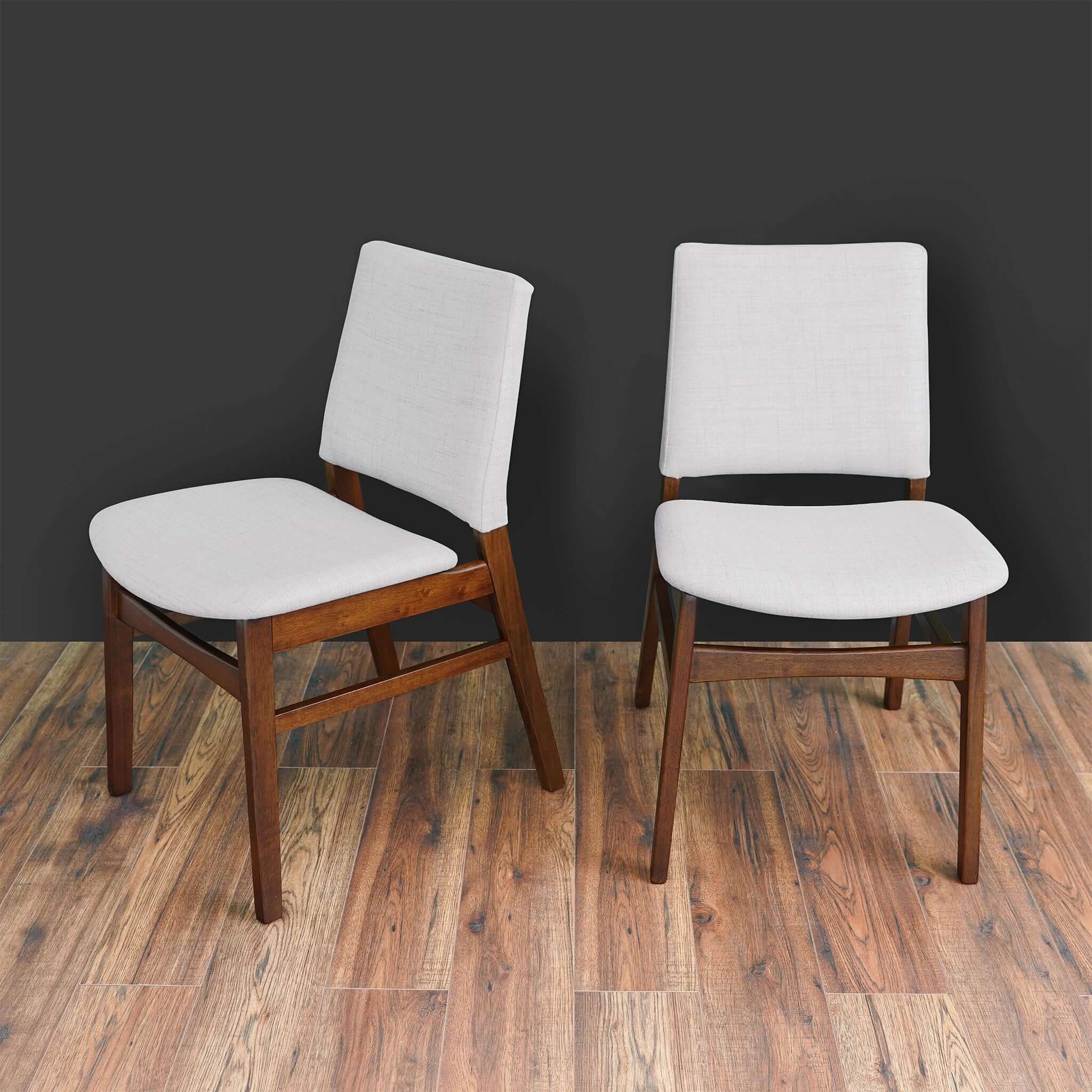 Paglia Light Grey Fabric Dining Chair (Set of 2)