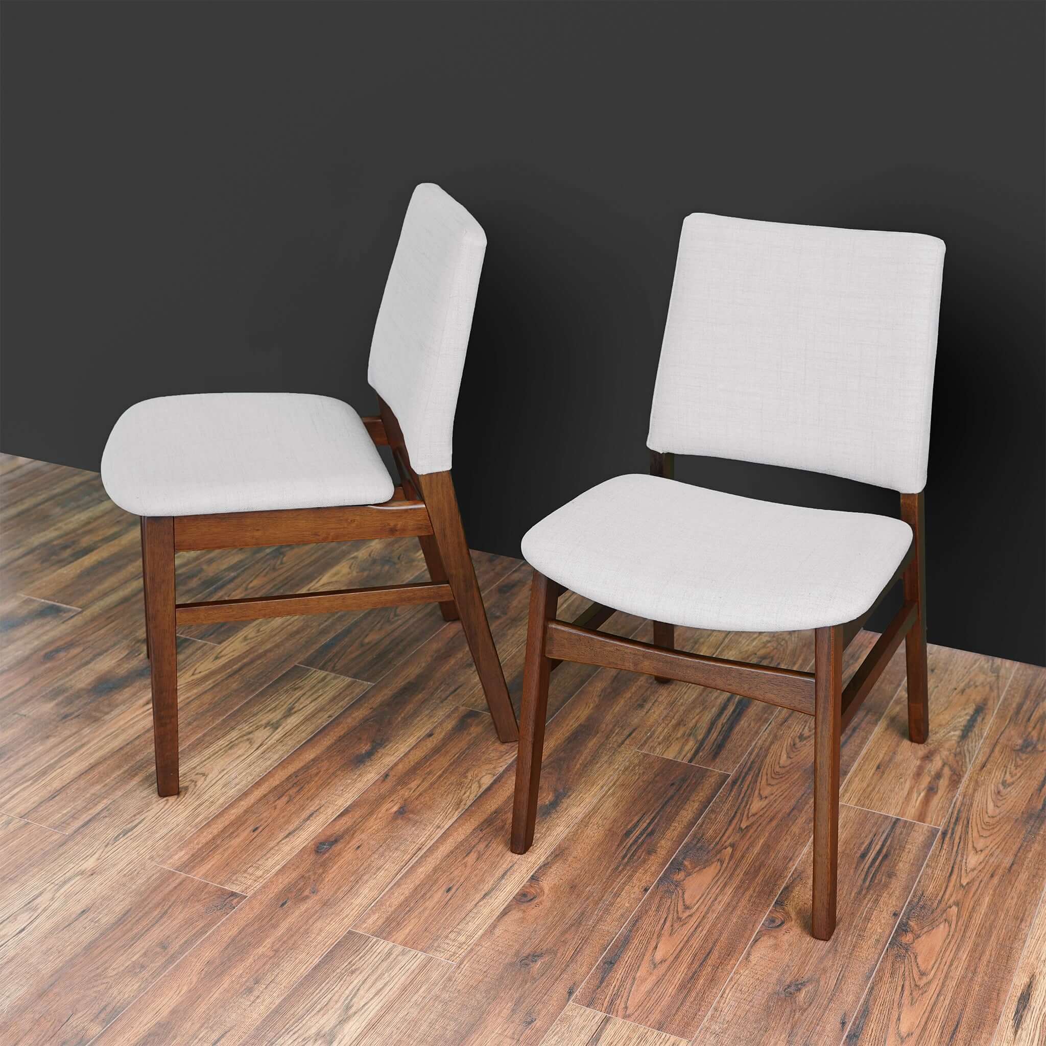 Paglia Light Grey Fabric Dining Chair (Set of 2)