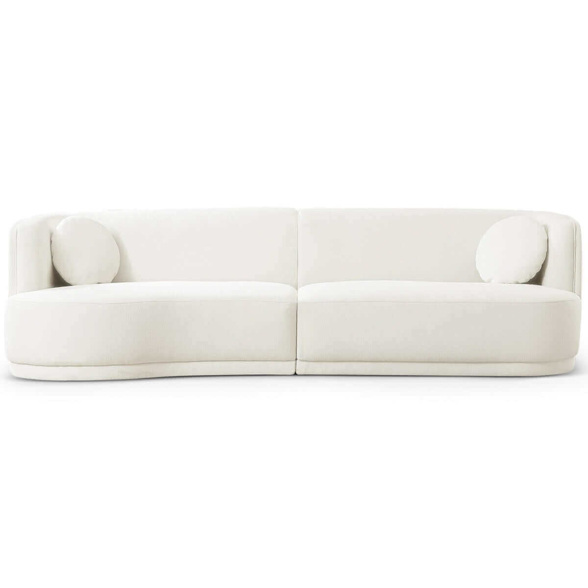 Faxina Curvy Beige Boucle Sofa