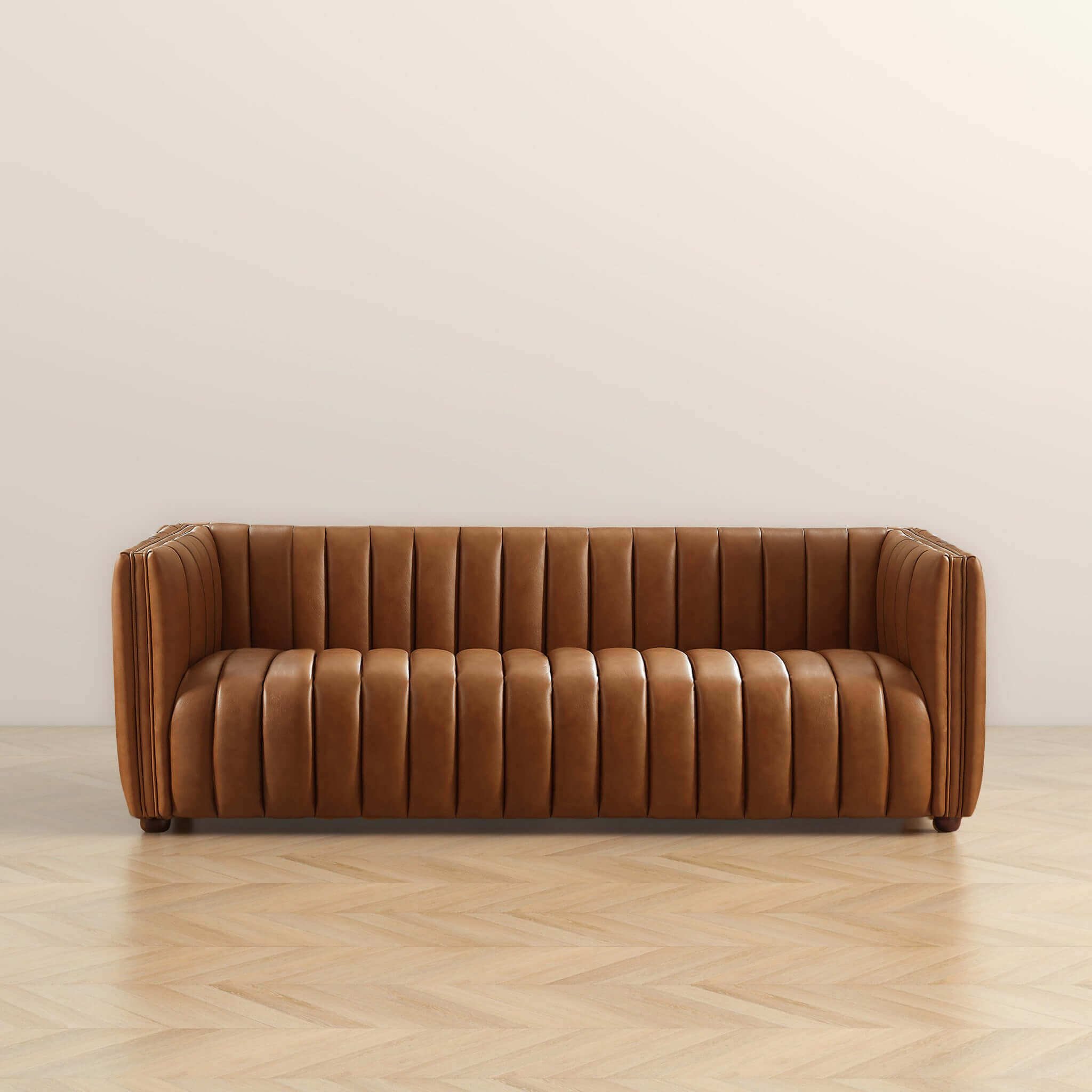 Fiske Leather Sofa