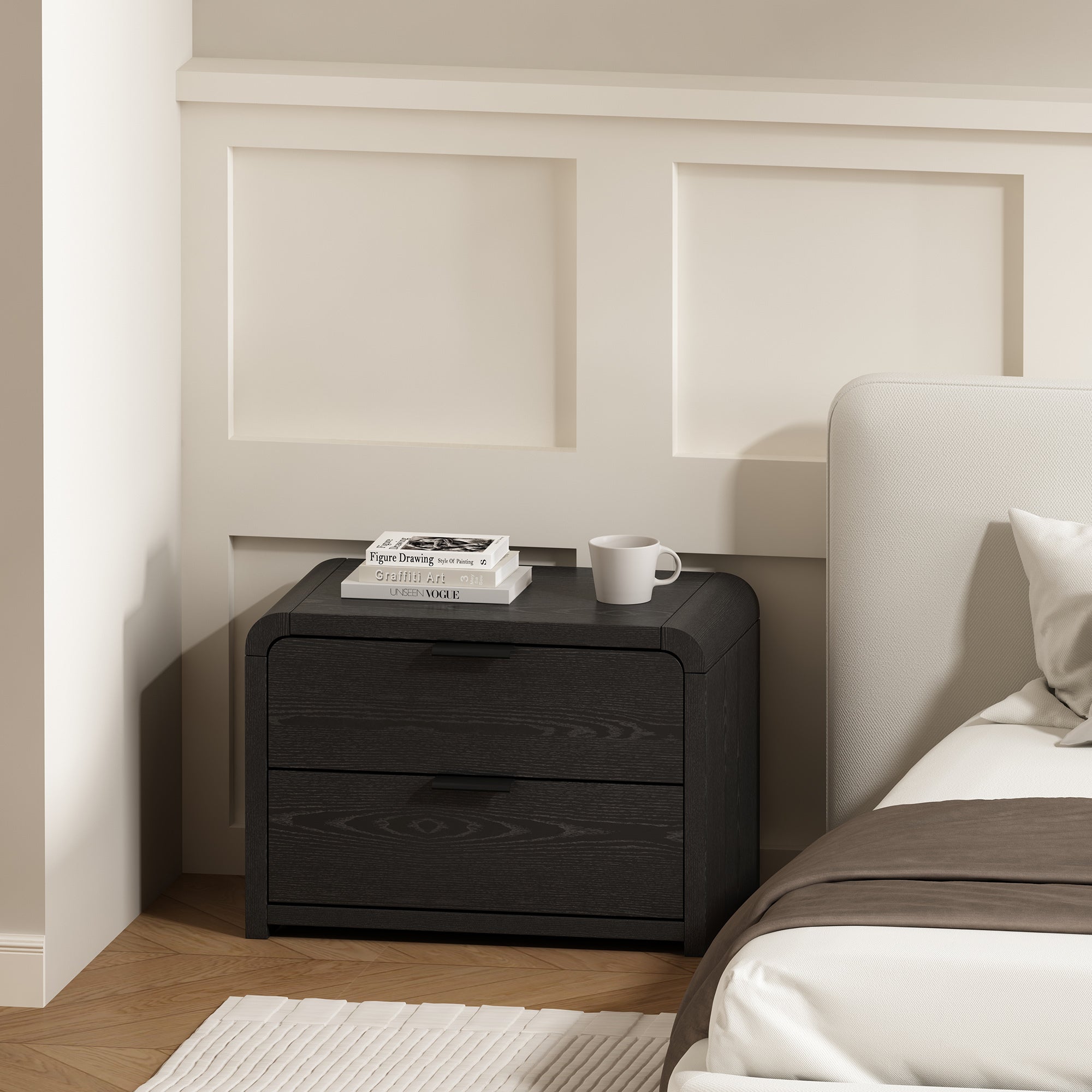 Grace Black Nightstand