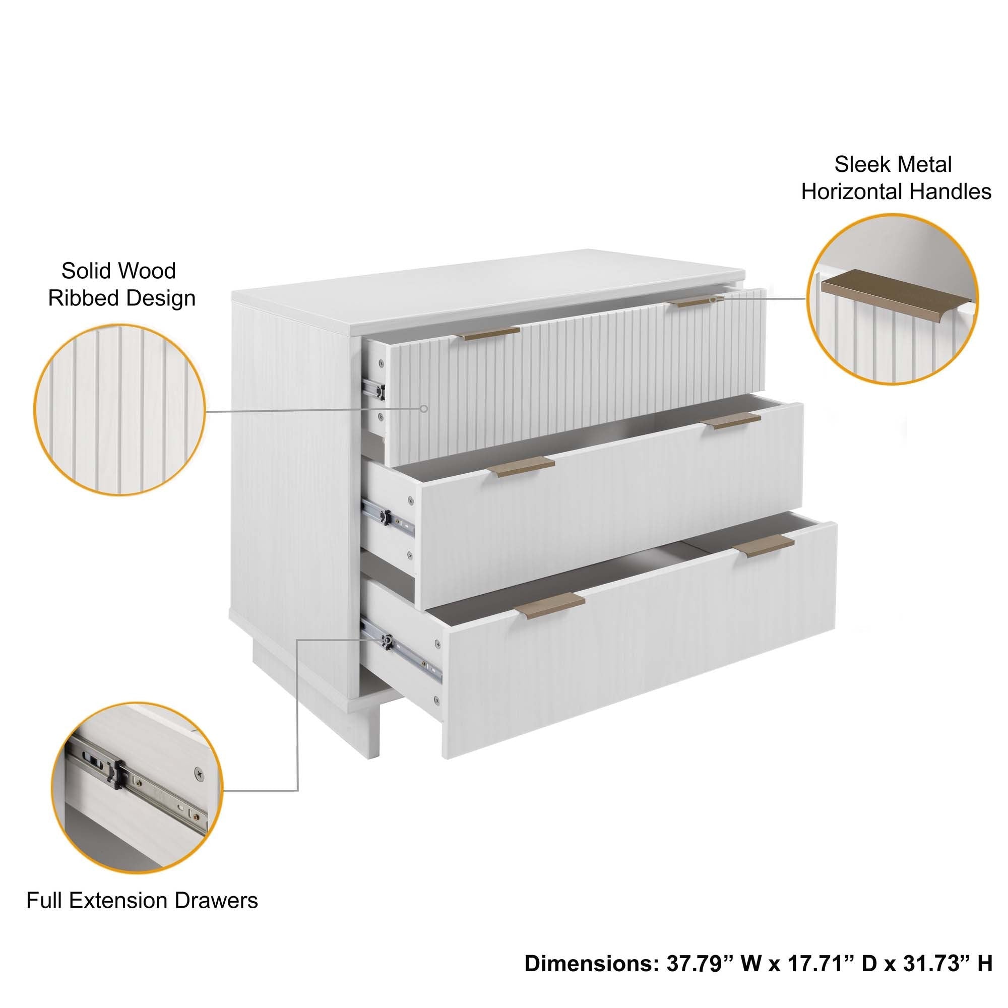 Granville 38" Standard Dresser in White