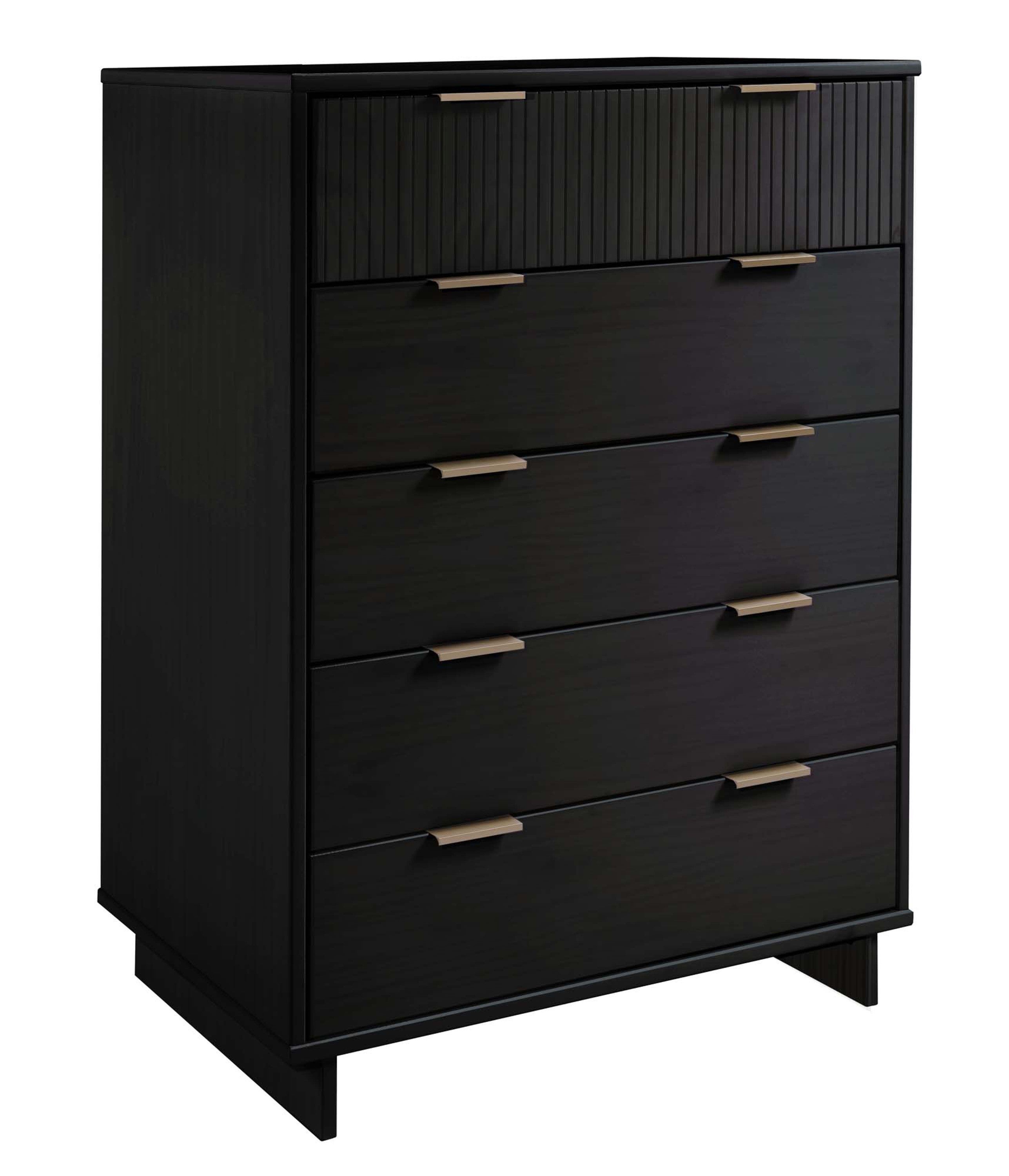 Granville 45" Modern Black Tall Dresser