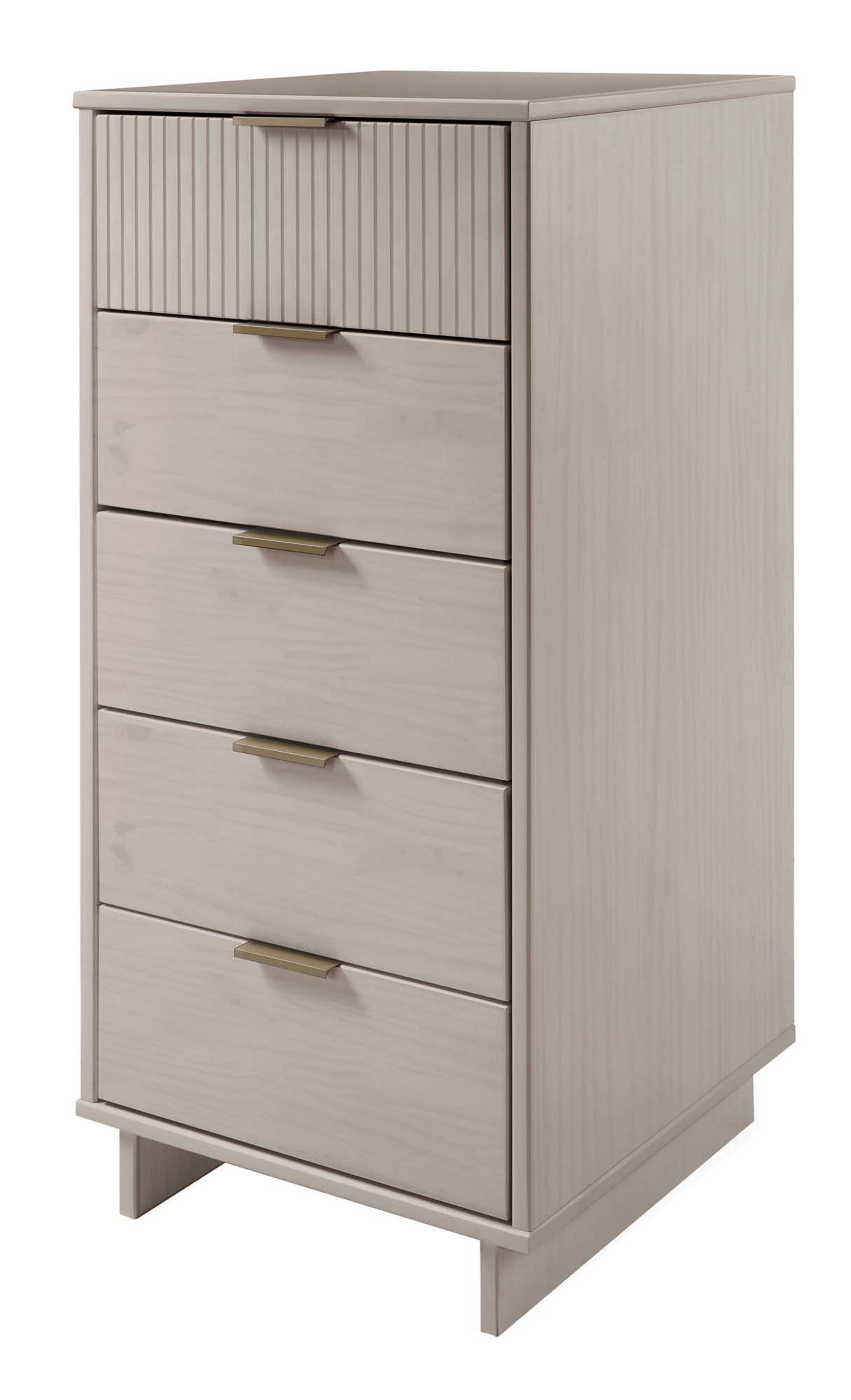 Granville Tall Narrow Light Grey Dresser