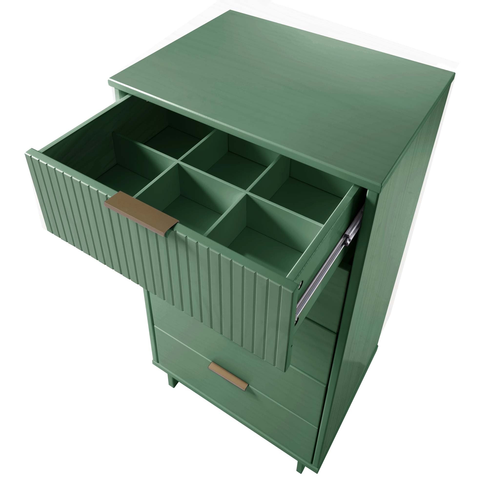 Granville Tall Narrow Sage Green Dresser
