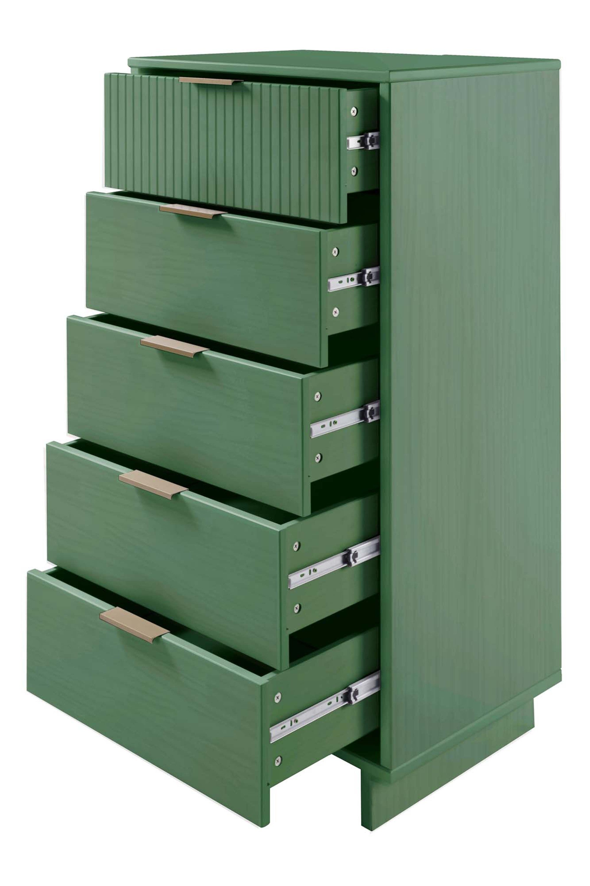 Granville Tall Narrow Sage Green Dresser