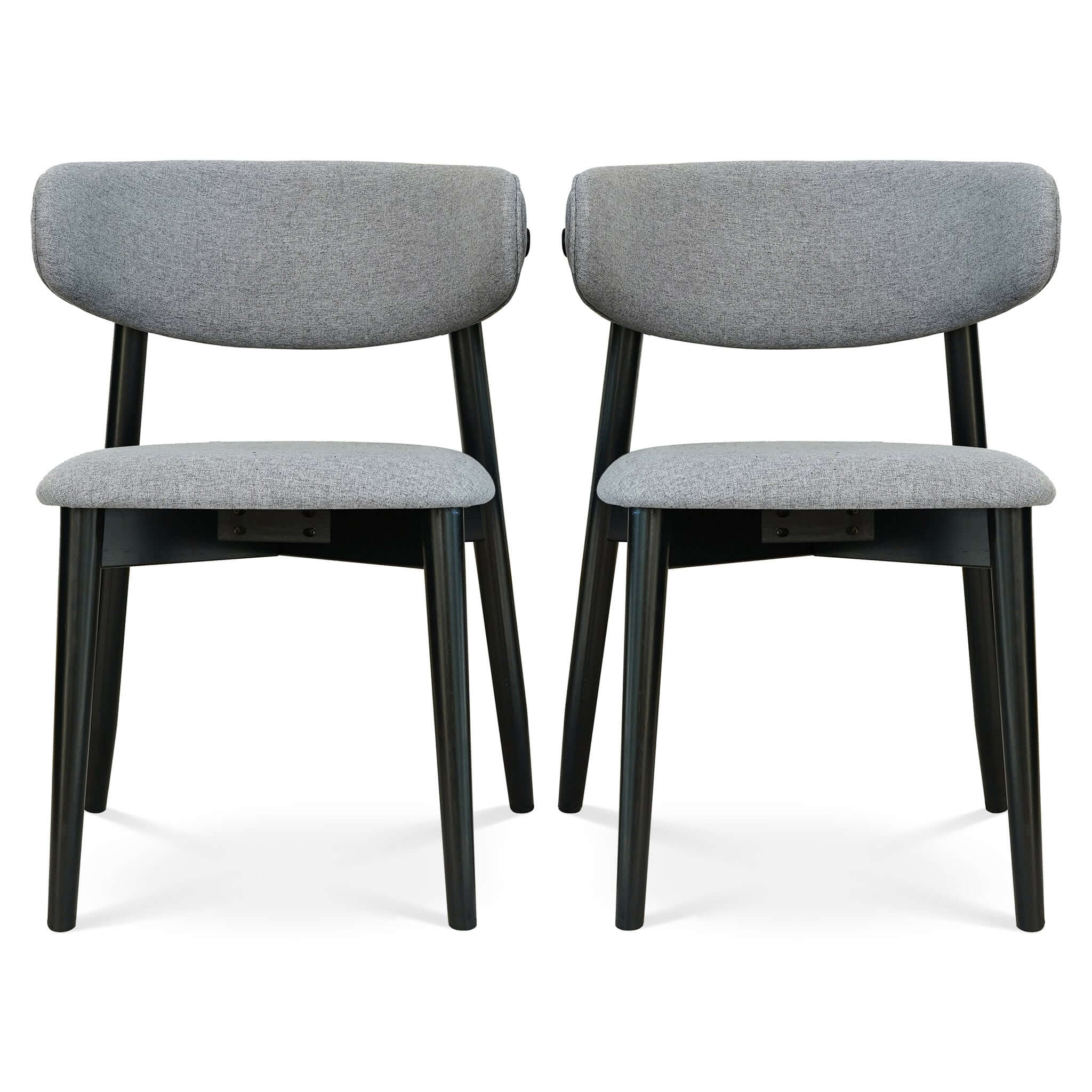 Crown Grey Fabric Dining Chair (Set of 2)