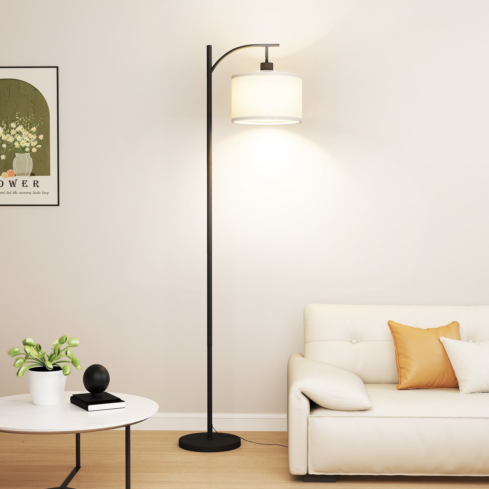 Havalance 63' Metal Arched Floor Lamp With Pedal Switch