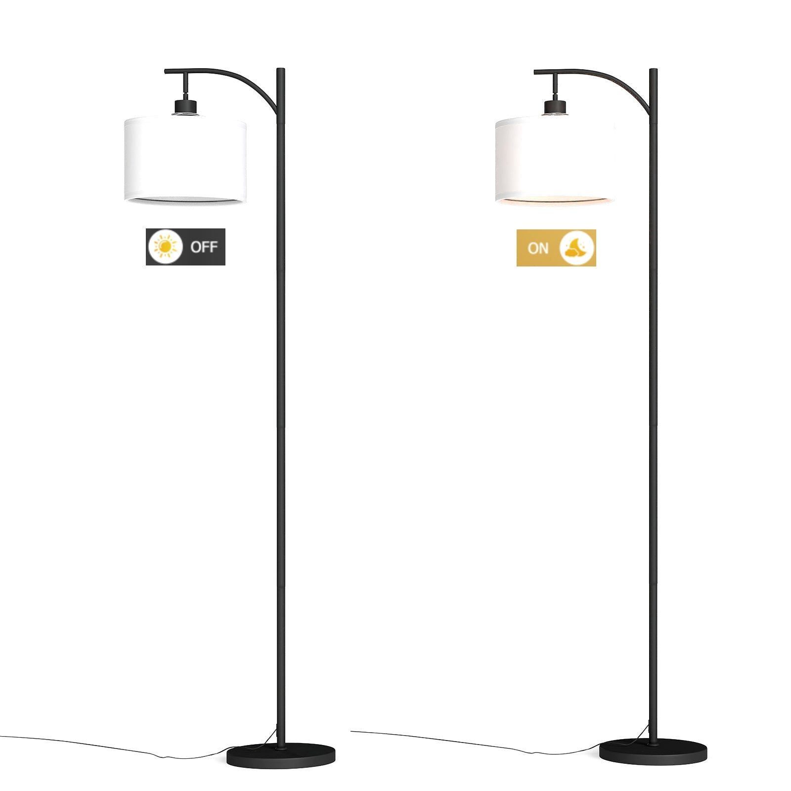 Havalance 63' Metal Arched Floor Lamp With Pedal Switch