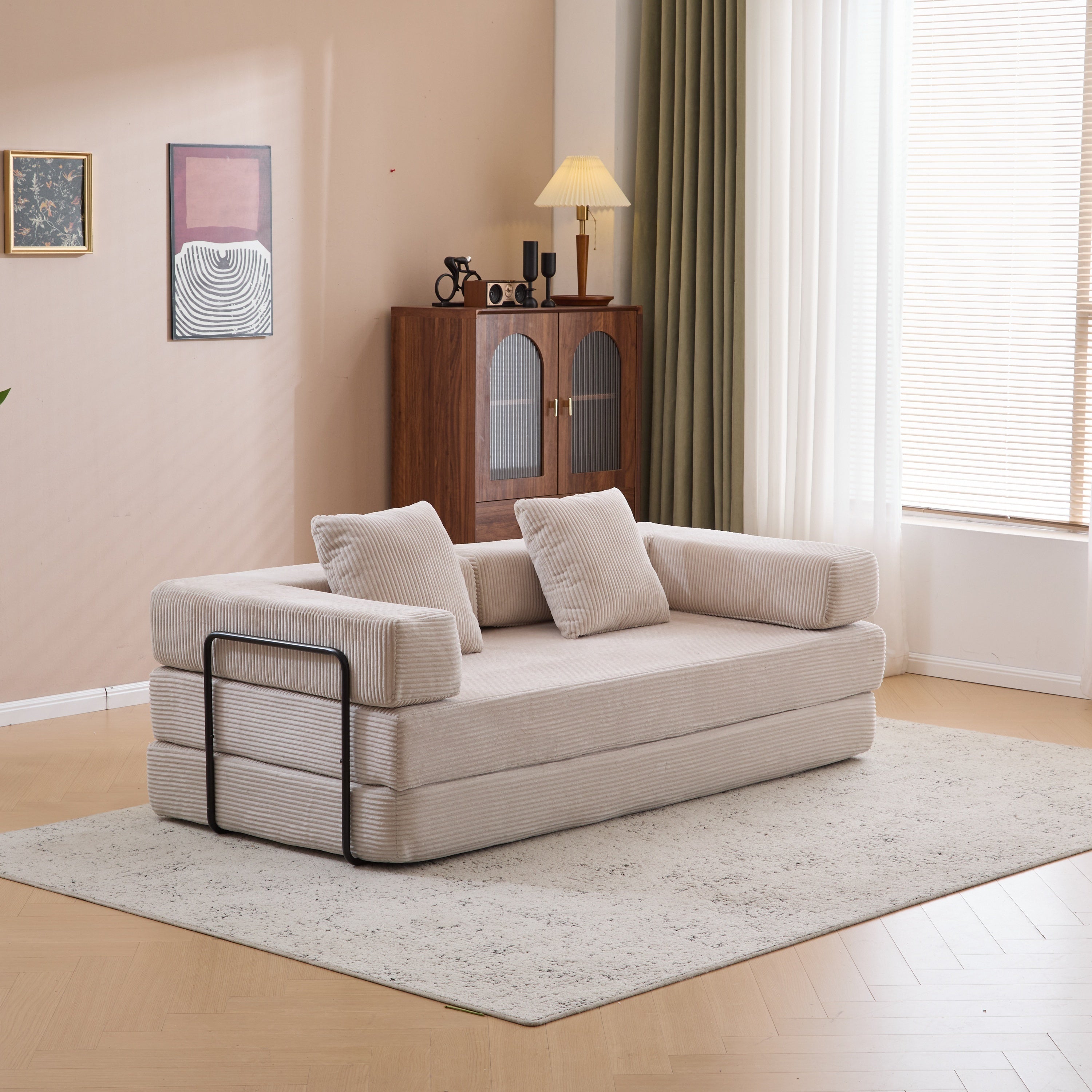 Herman Floor Couch-Compression Sofa-Convertible Floor Sofa Bed-Futon Couch Lounge