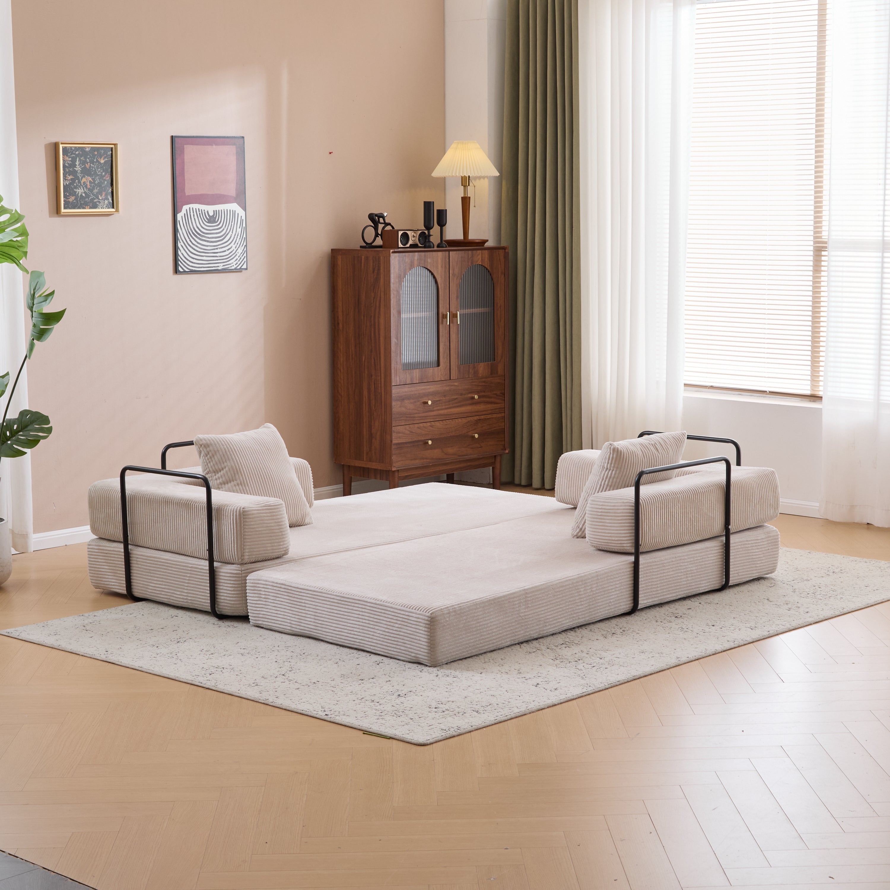 Herman Floor Couch-Compression Sofa-Convertible Floor Sofa Bed-Futon Couch Lounge