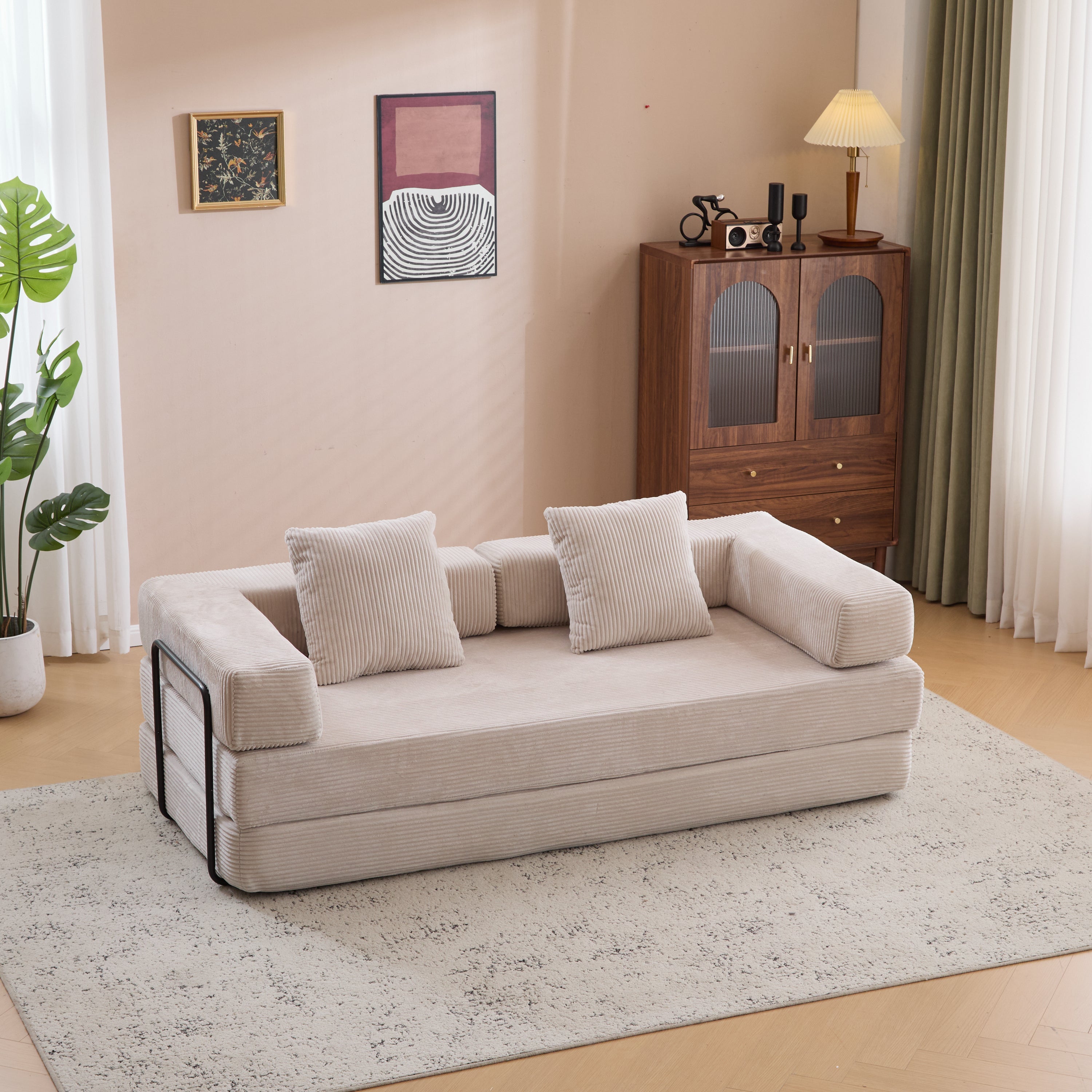 Herman Floor Couch-Compression Sofa-Convertible Floor Sofa Bed-Futon Couch Lounge