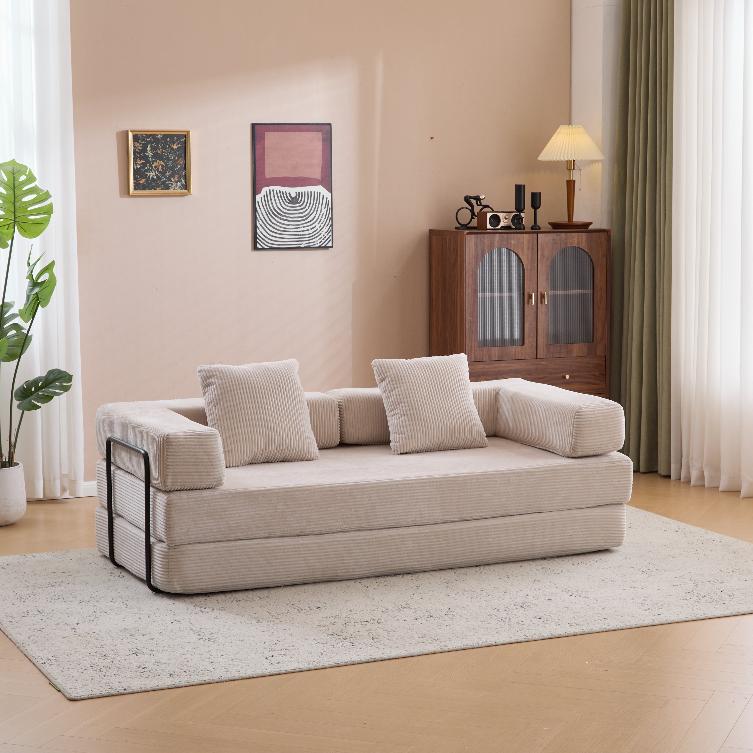Herman Floor Couch-Compression Sofa-Convertible Floor Sofa Bed-Futon Couch Lounge