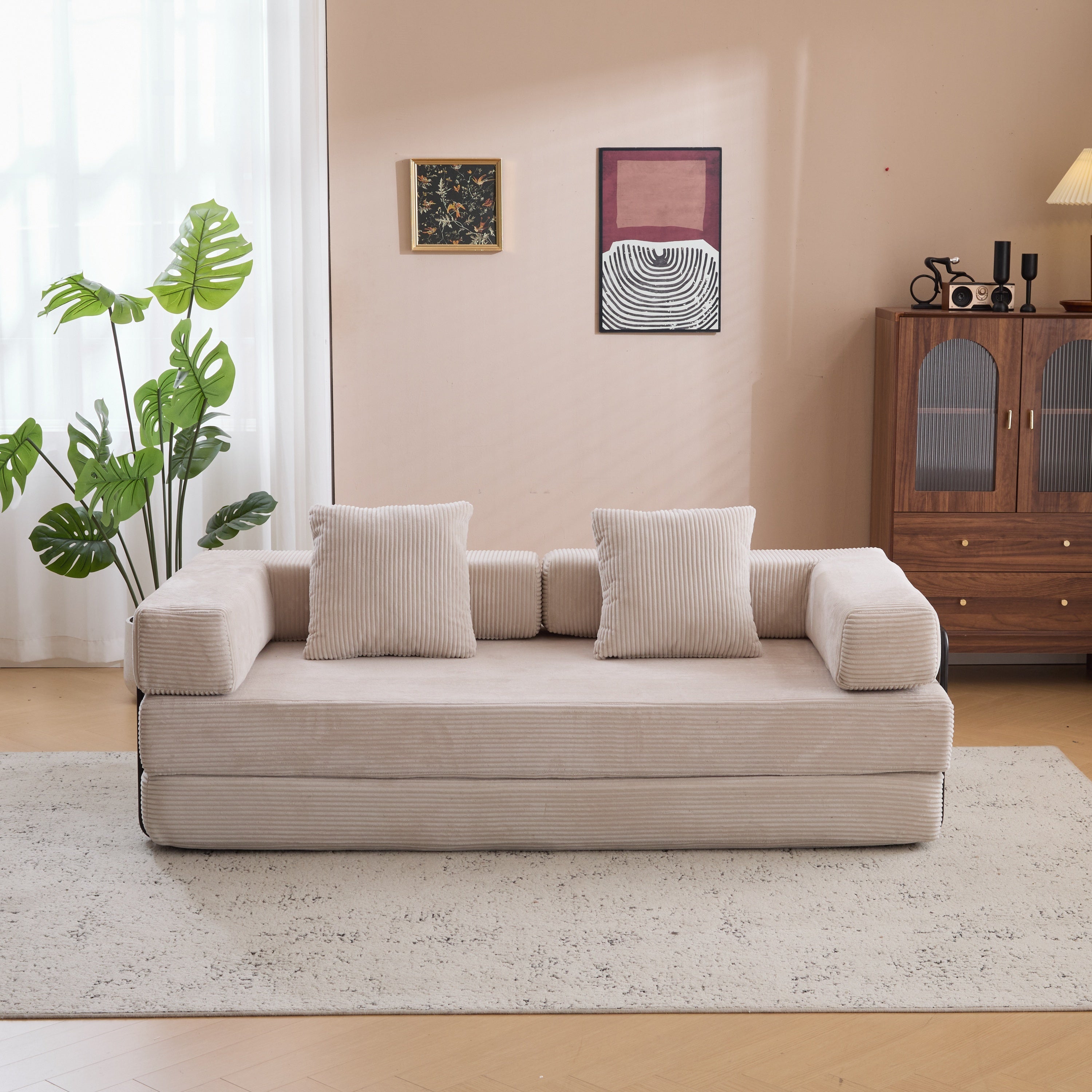 Herman Floor Couch-Compression Sofa-Convertible Floor Sofa Bed-Futon Couch Lounge