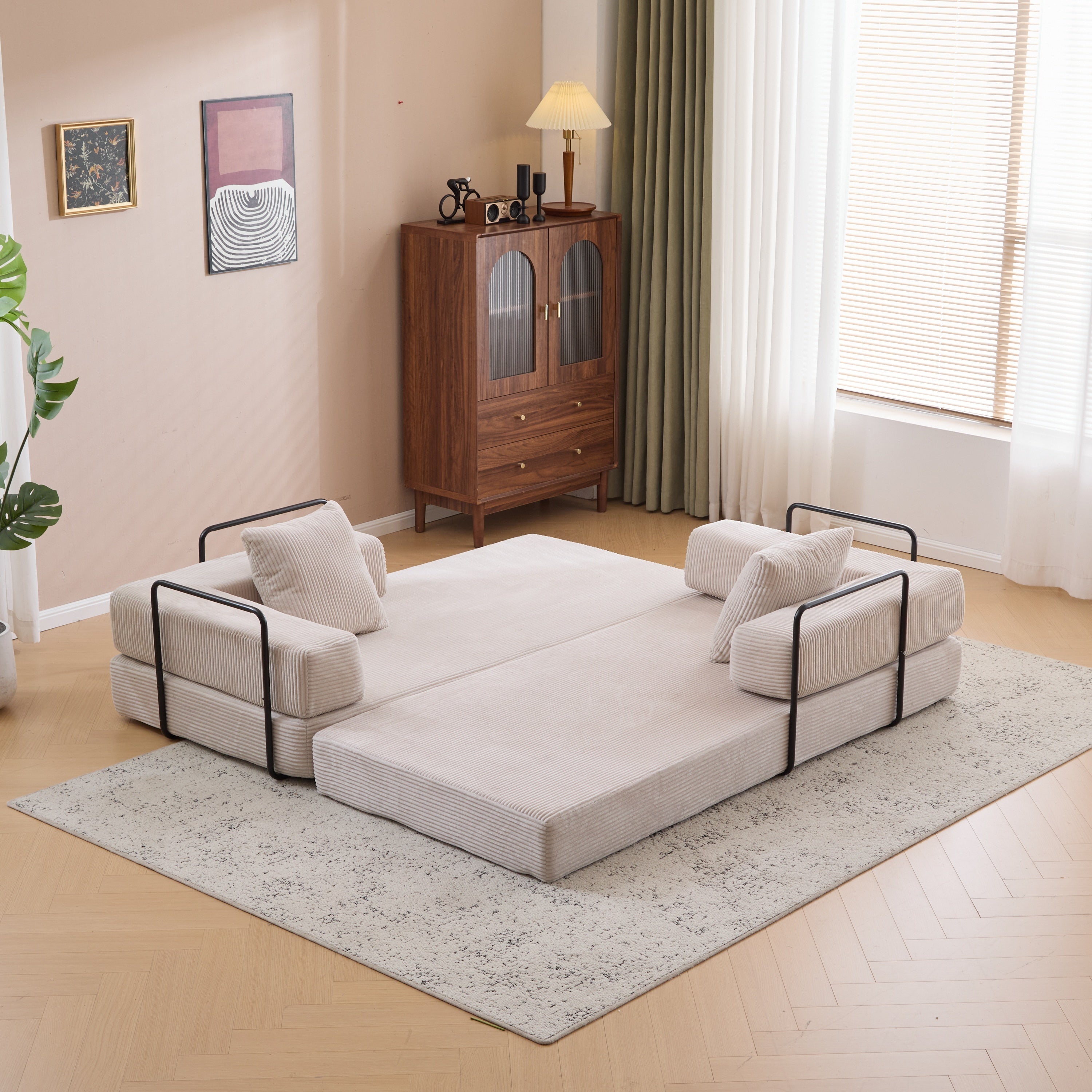 Herman Floor Couch-Compression Sofa-Convertible Floor Sofa Bed-Futon Couch Lounge