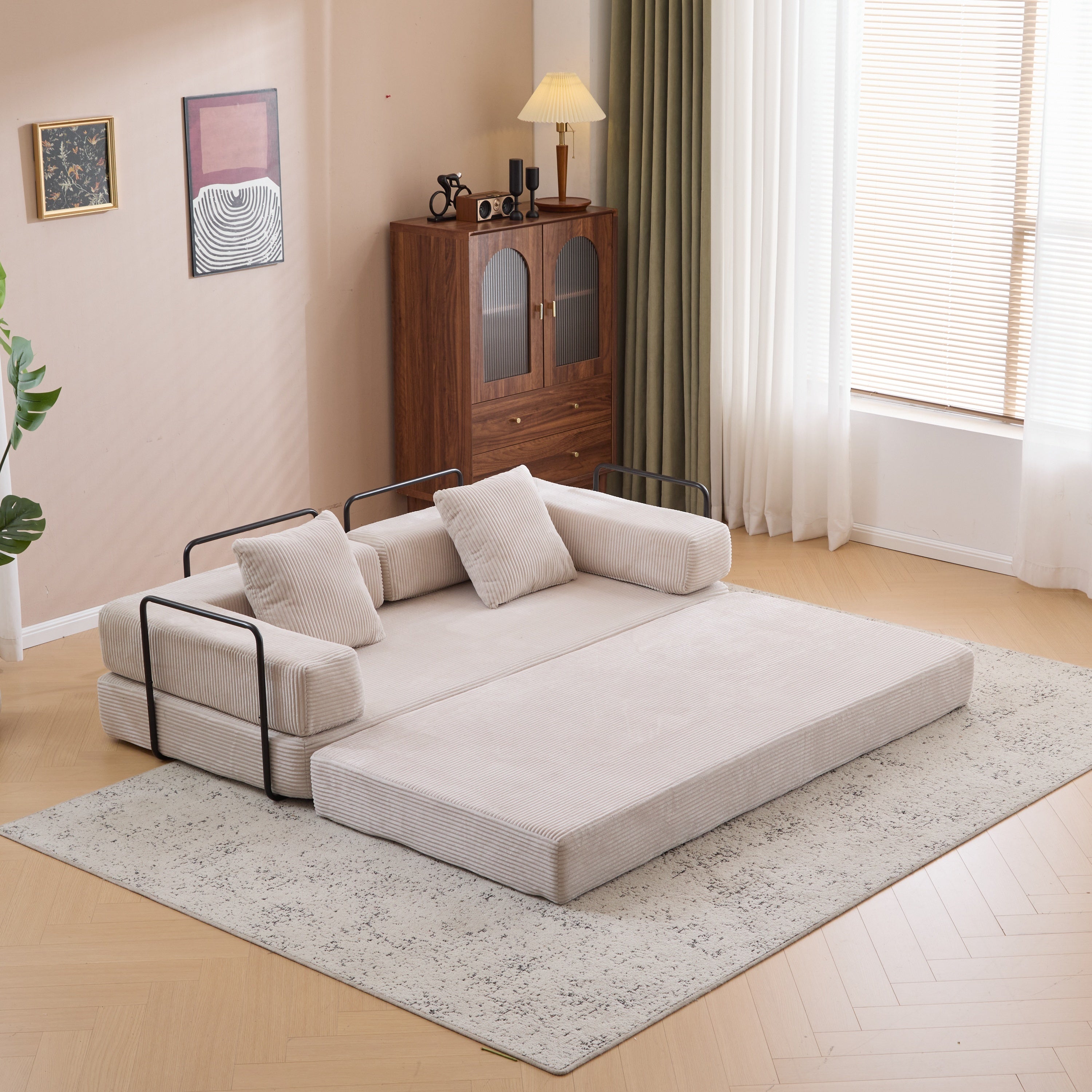 Herman Floor Couch-Compression Sofa-Convertible Floor Sofa Bed-Futon Couch Lounge