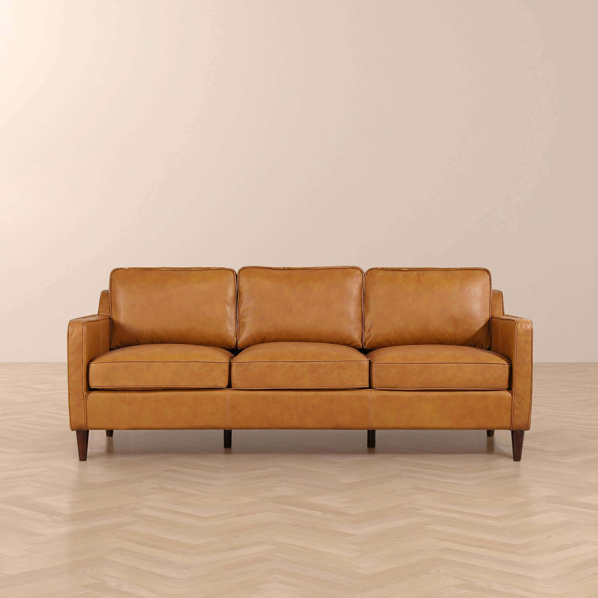 Hicks Modern Leather Sofa