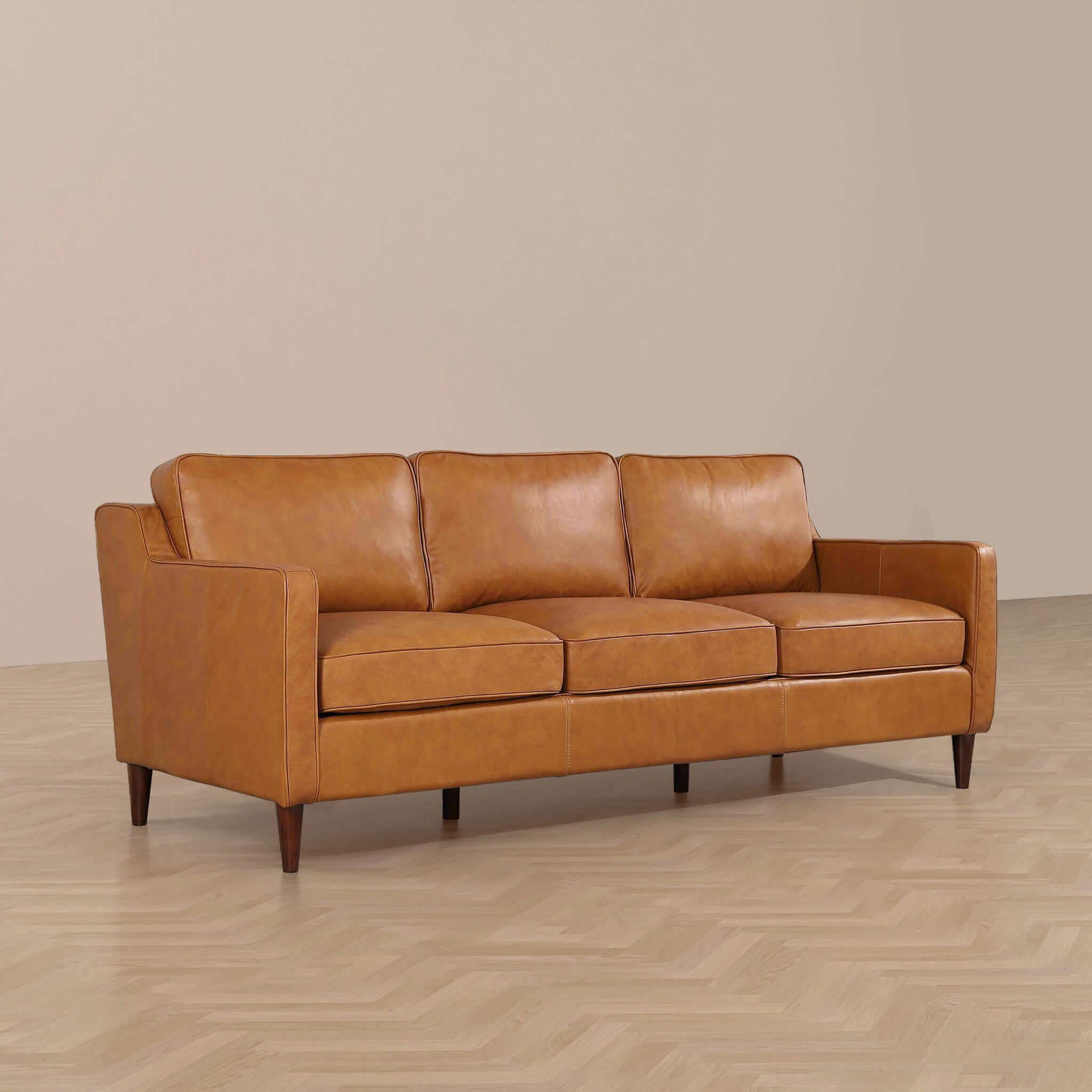 Hicks Modern Leather Sofa