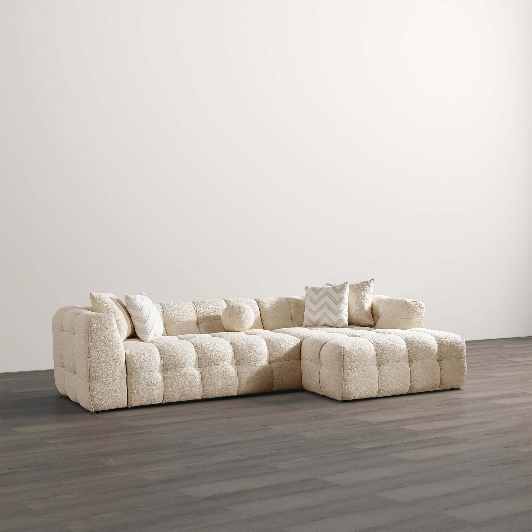 Arhaus Ivory Boucle Sectional Sofa