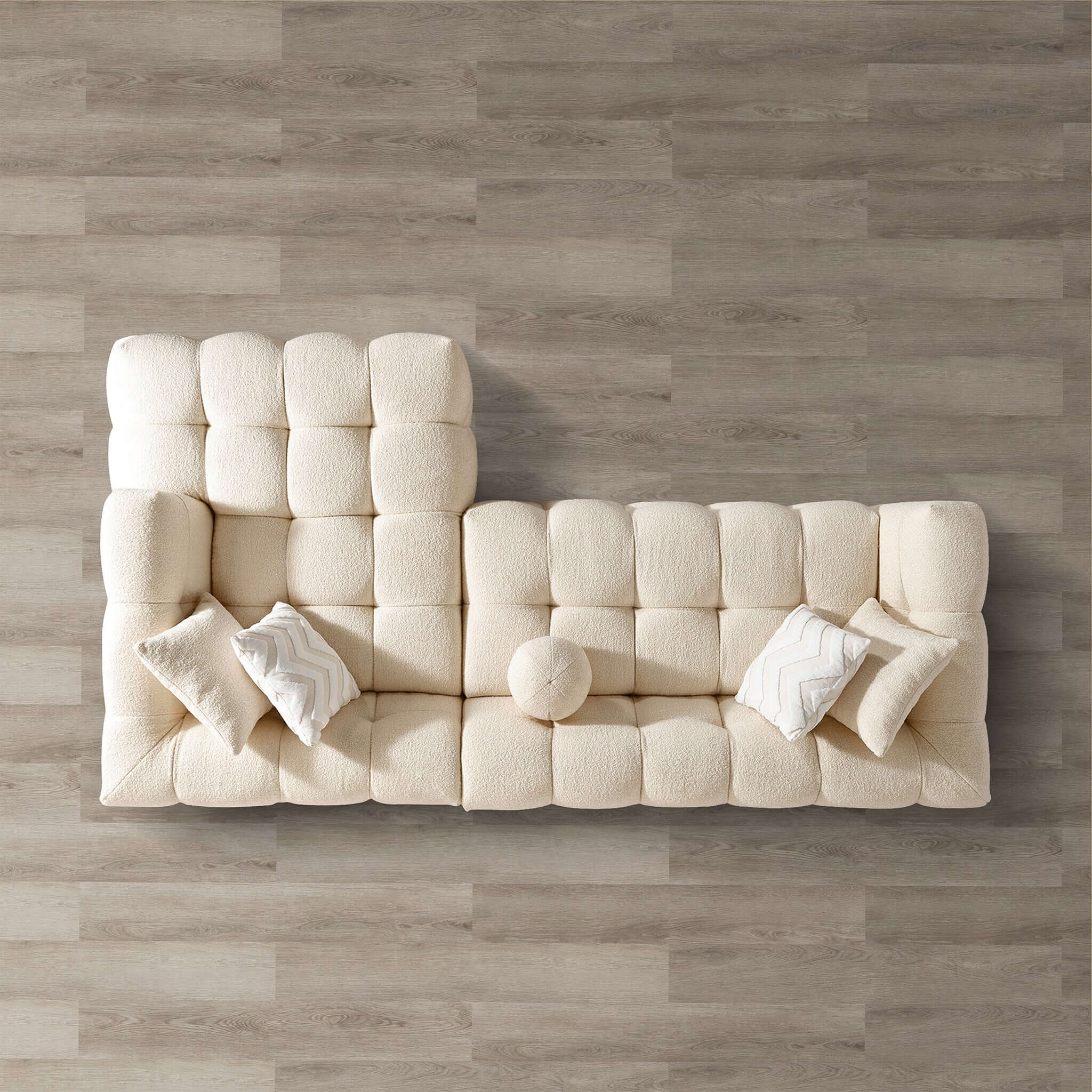 Arhaus Ivory Boucle Sectional Sofa