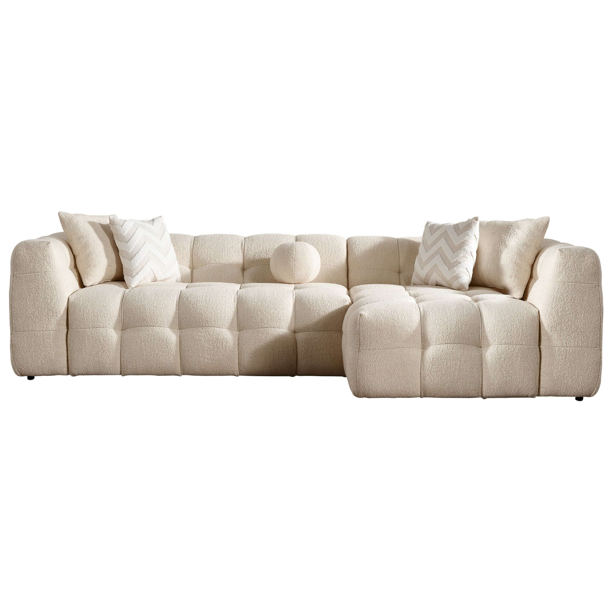 Arhaus Ivory Boucle Sectional Sofa