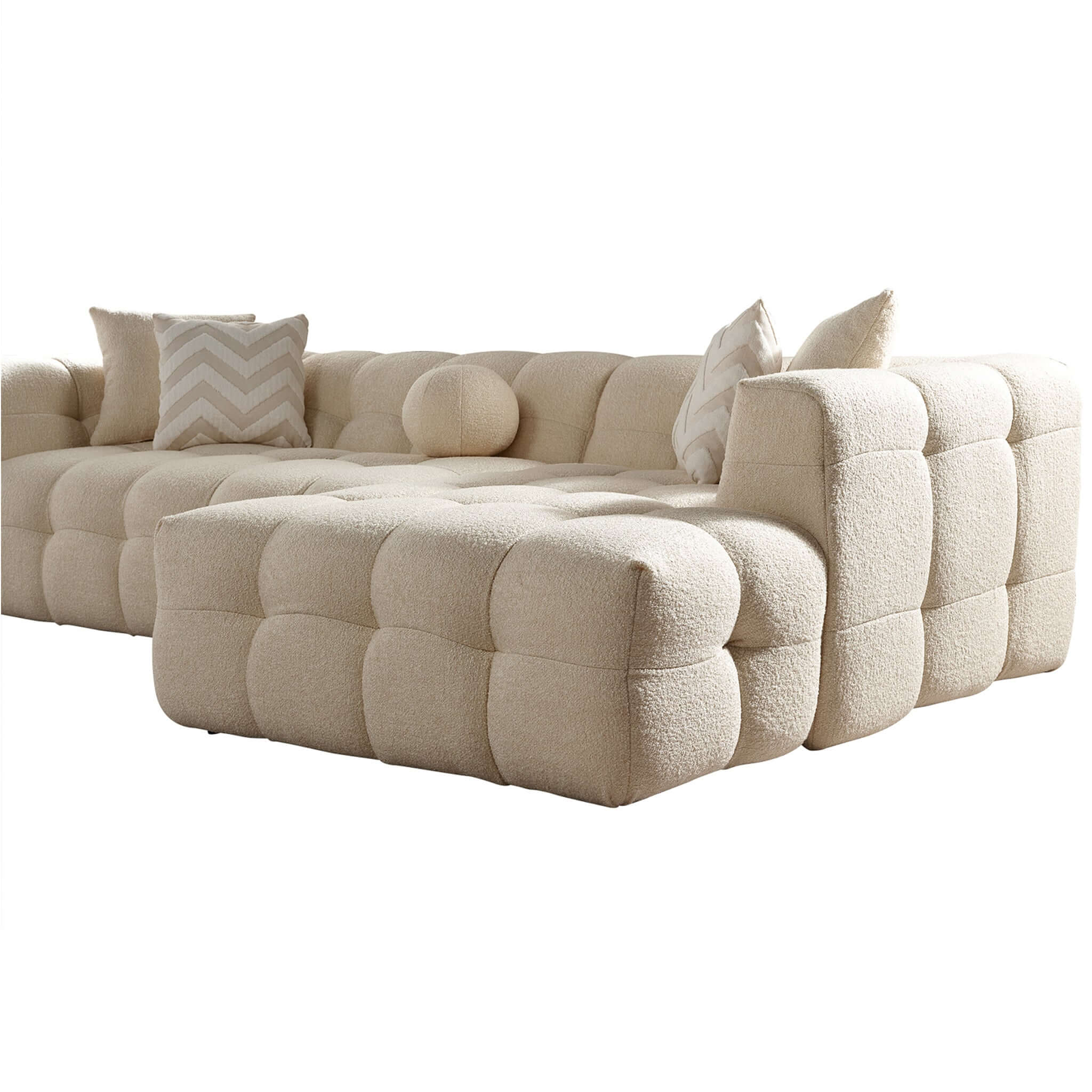 Arhaus Ivory Boucle Sectional Sofa