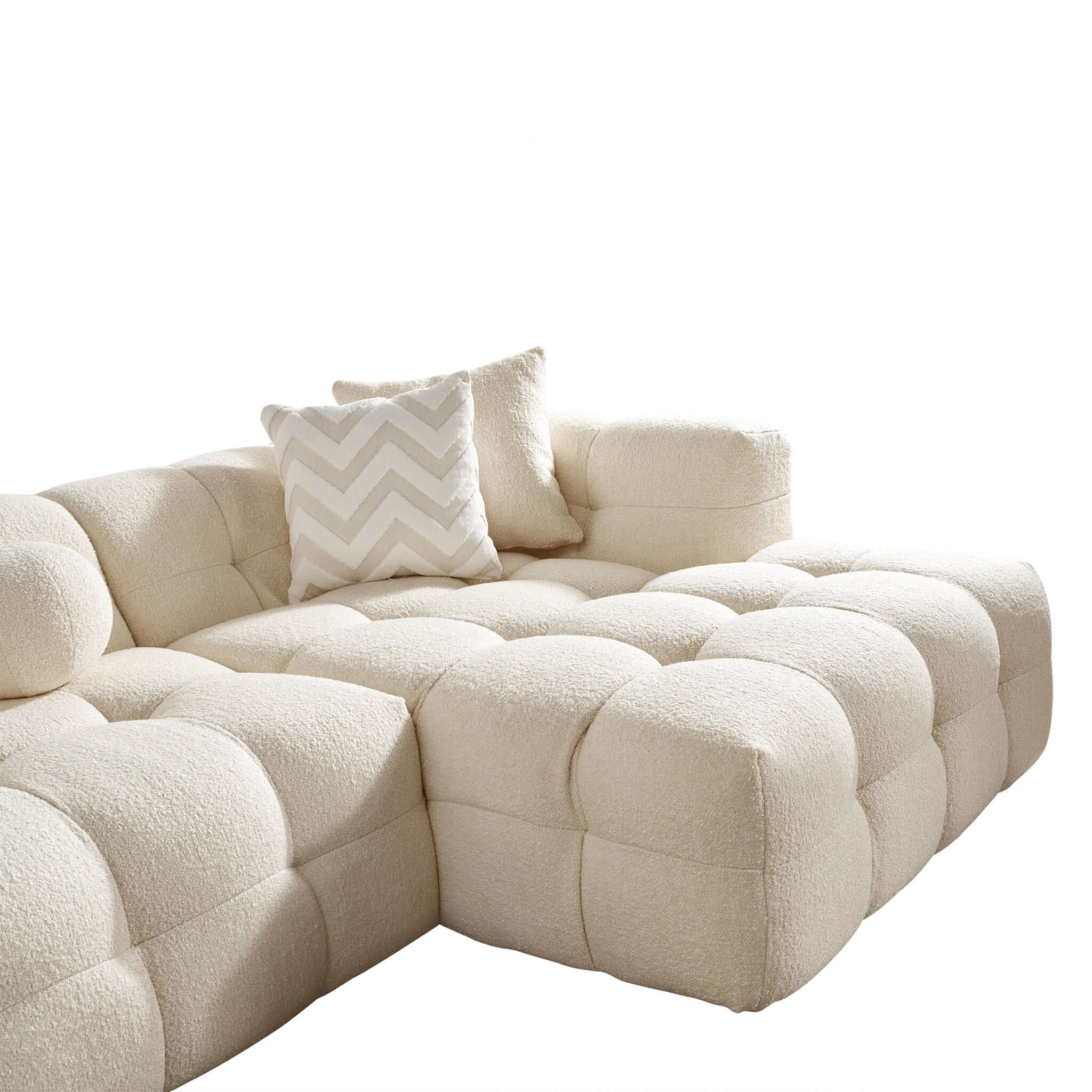 Arhaus Ivory Boucle Sectional Sofa