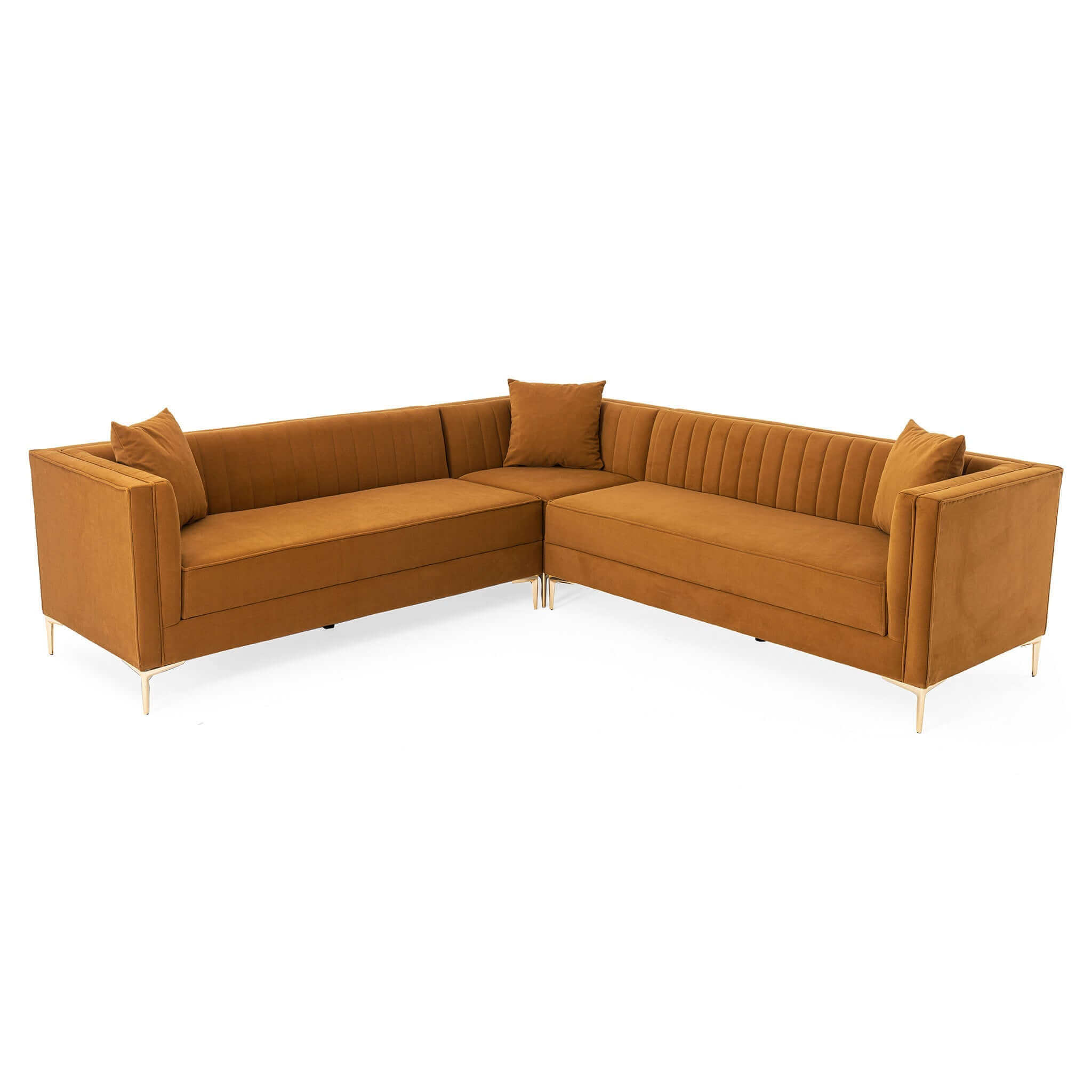 Prospect Symmetrical Velvet Corner Sofa