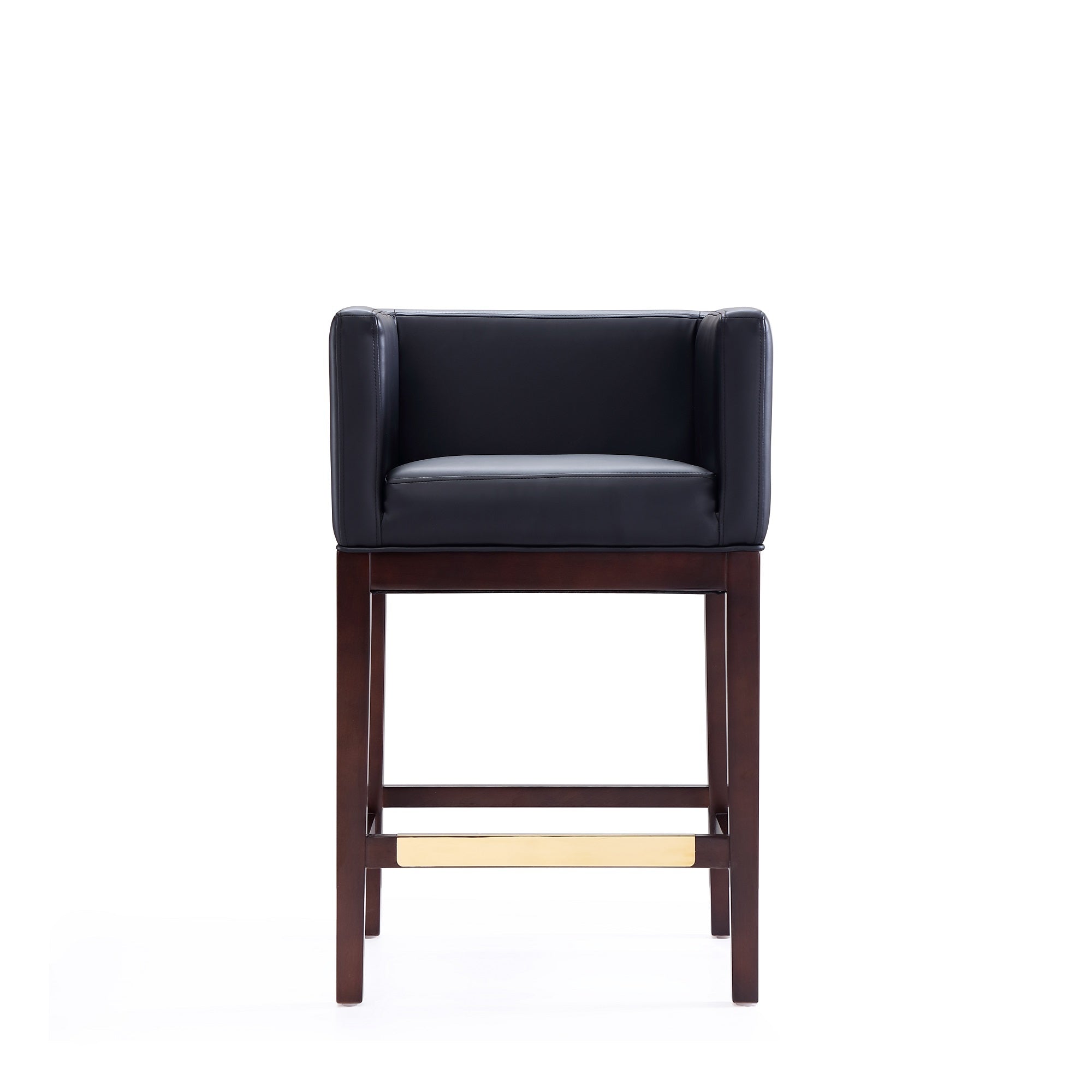 Kingsley Counter Stool with Backrest - Black