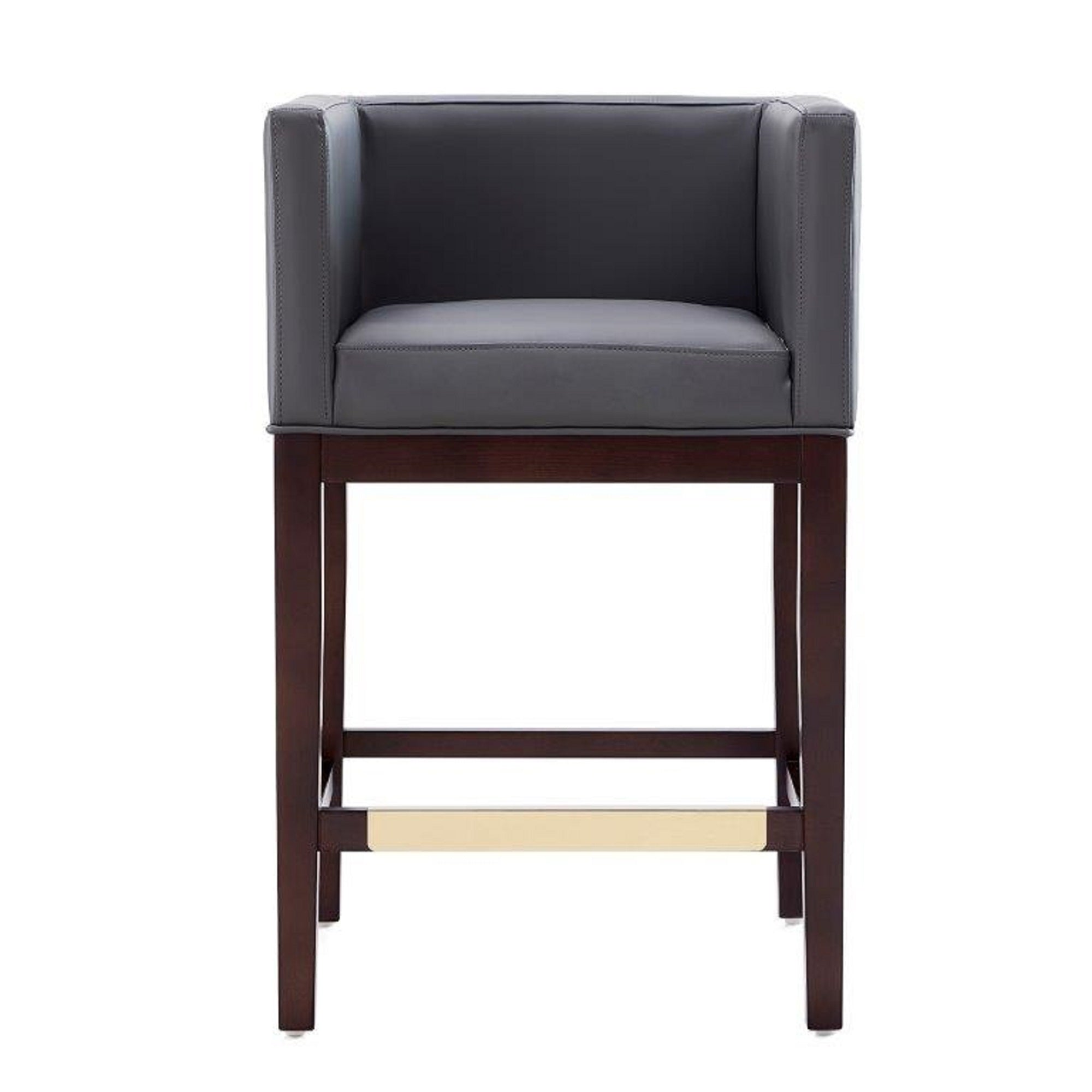 Kingsley Counter Stool with Backrest - Gray