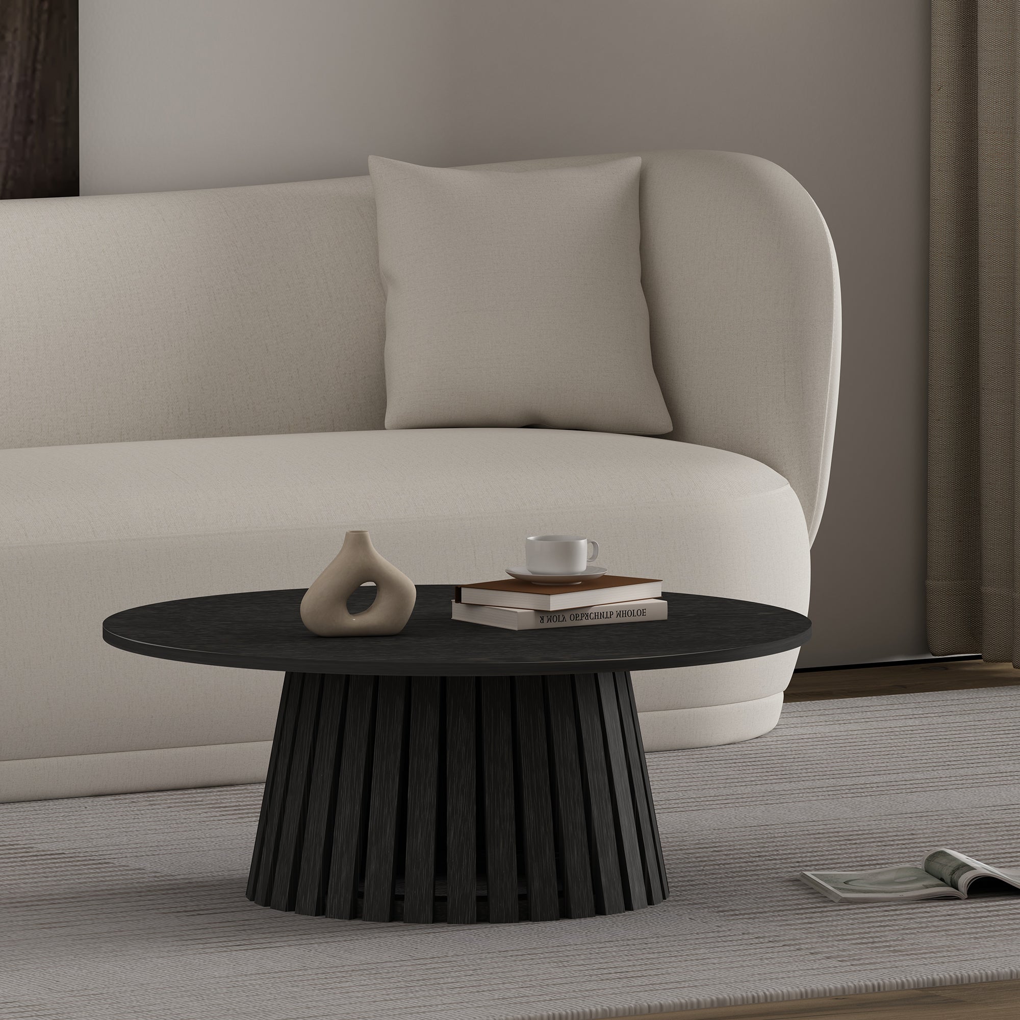 Layla 35.4" Coffee Table in Black