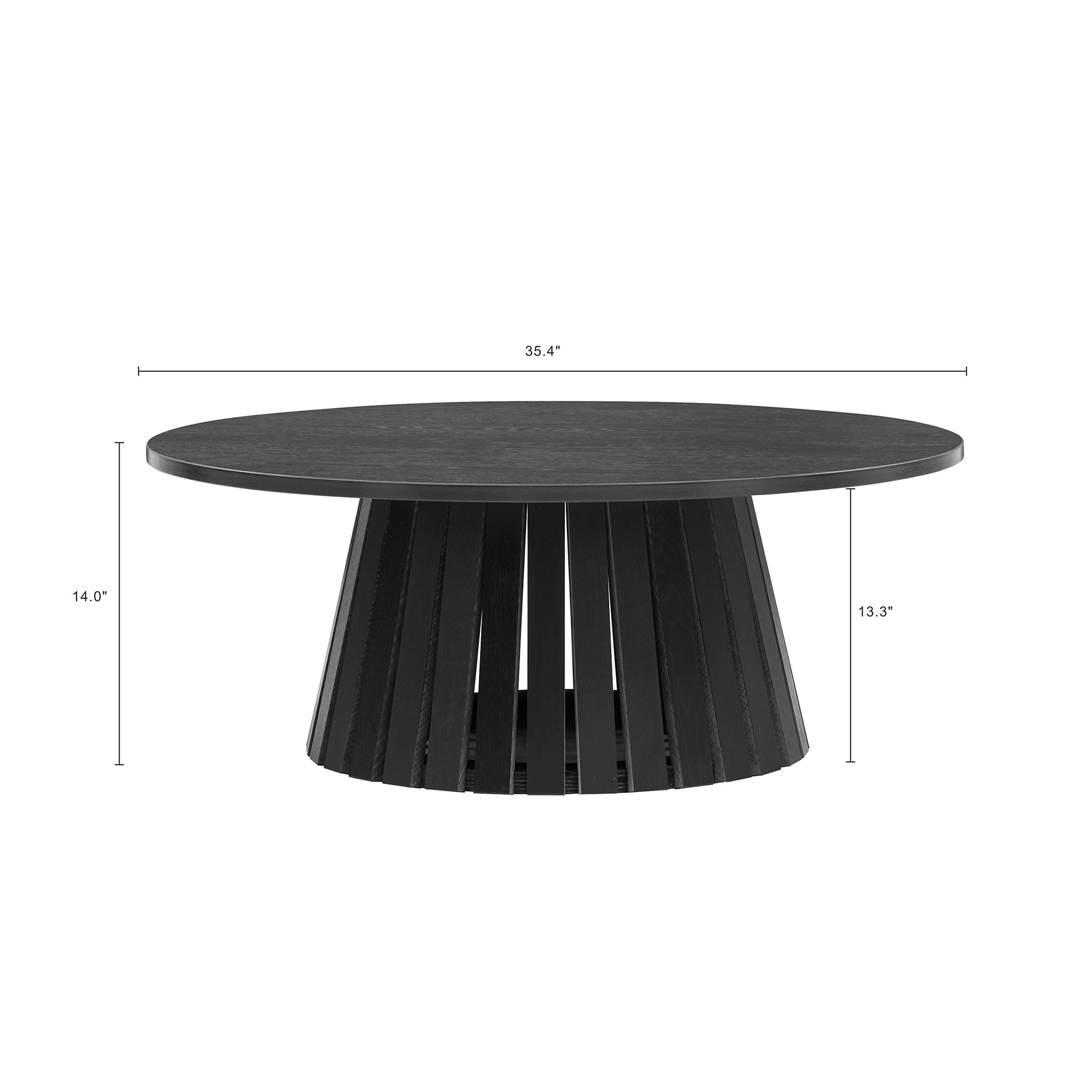 Layla 35.4" Coffee Table in Black