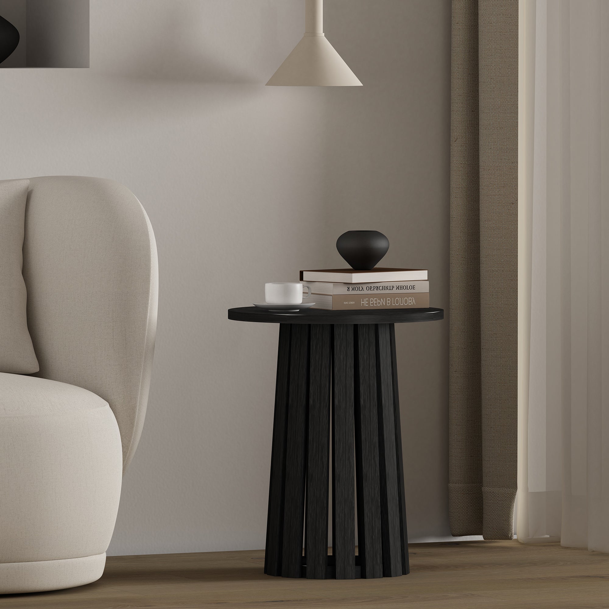 Layla End Table in Black - Set of 2
