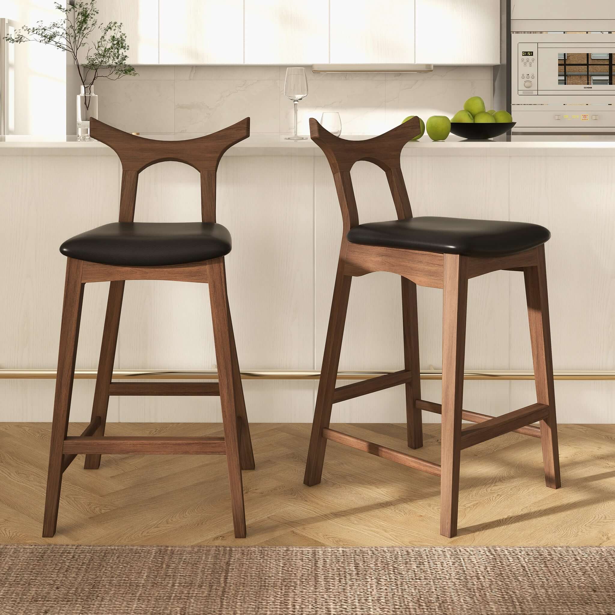 Nosh Leather Bar Stool