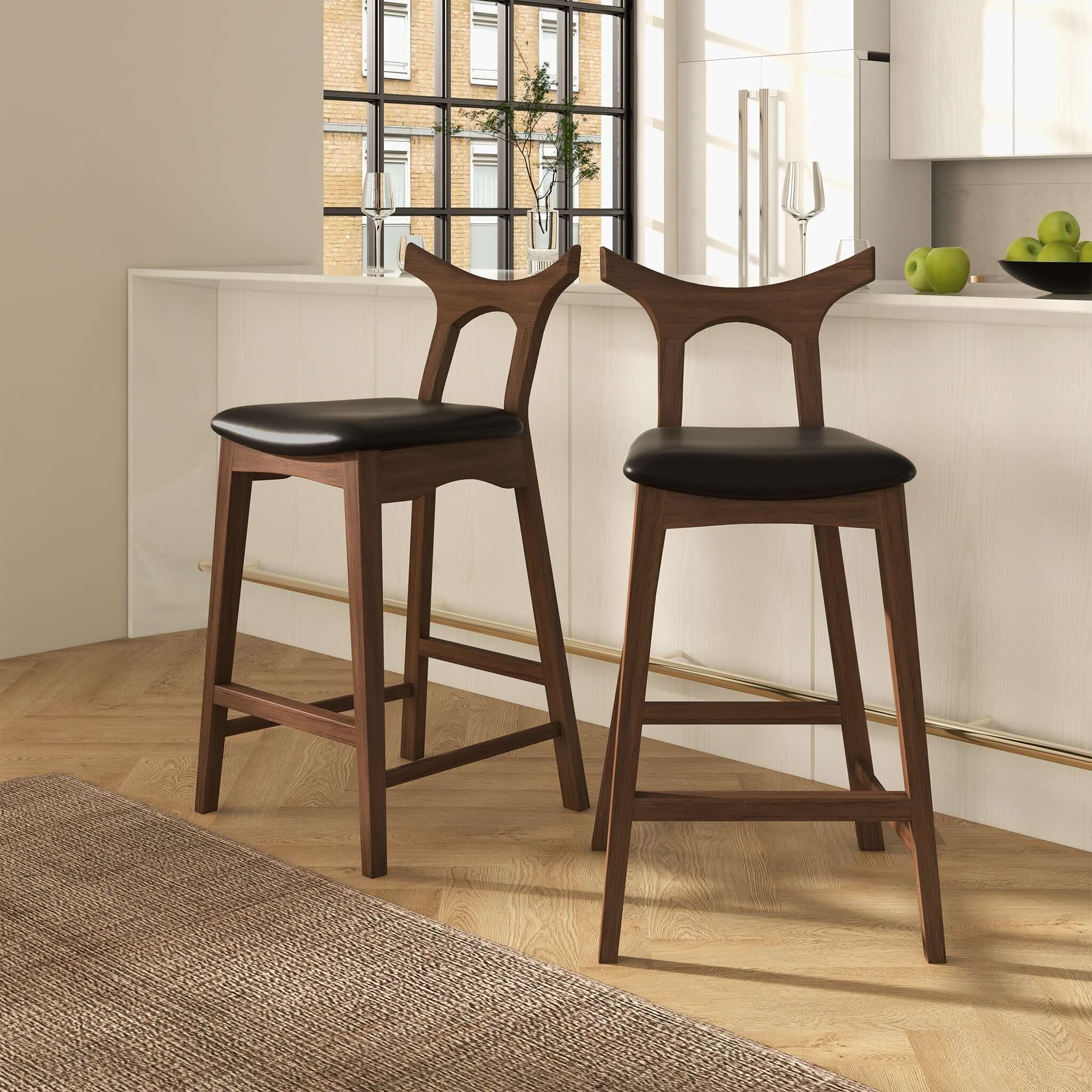 Nosh Leather Bar Stool