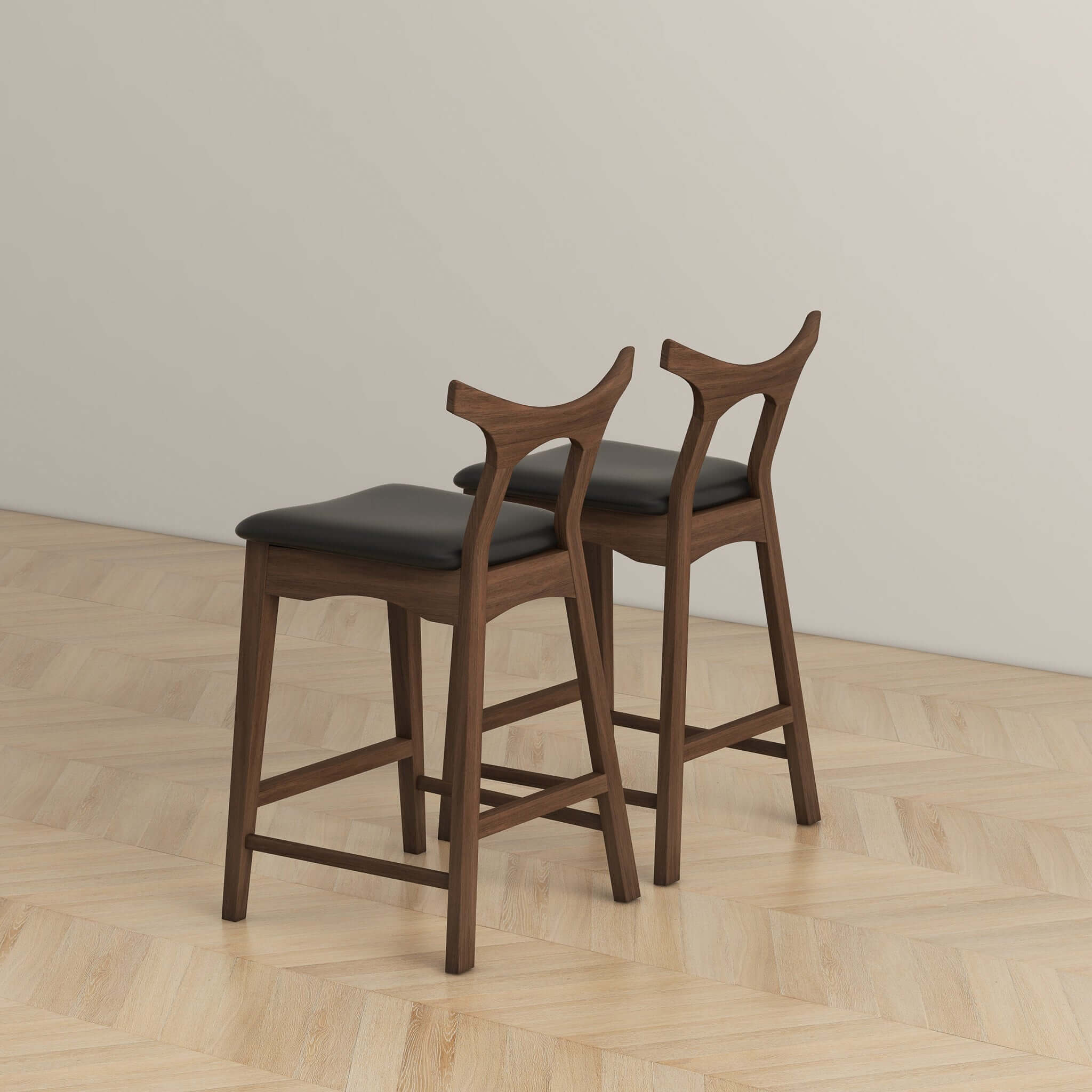 Nosh Leather Counter Chair