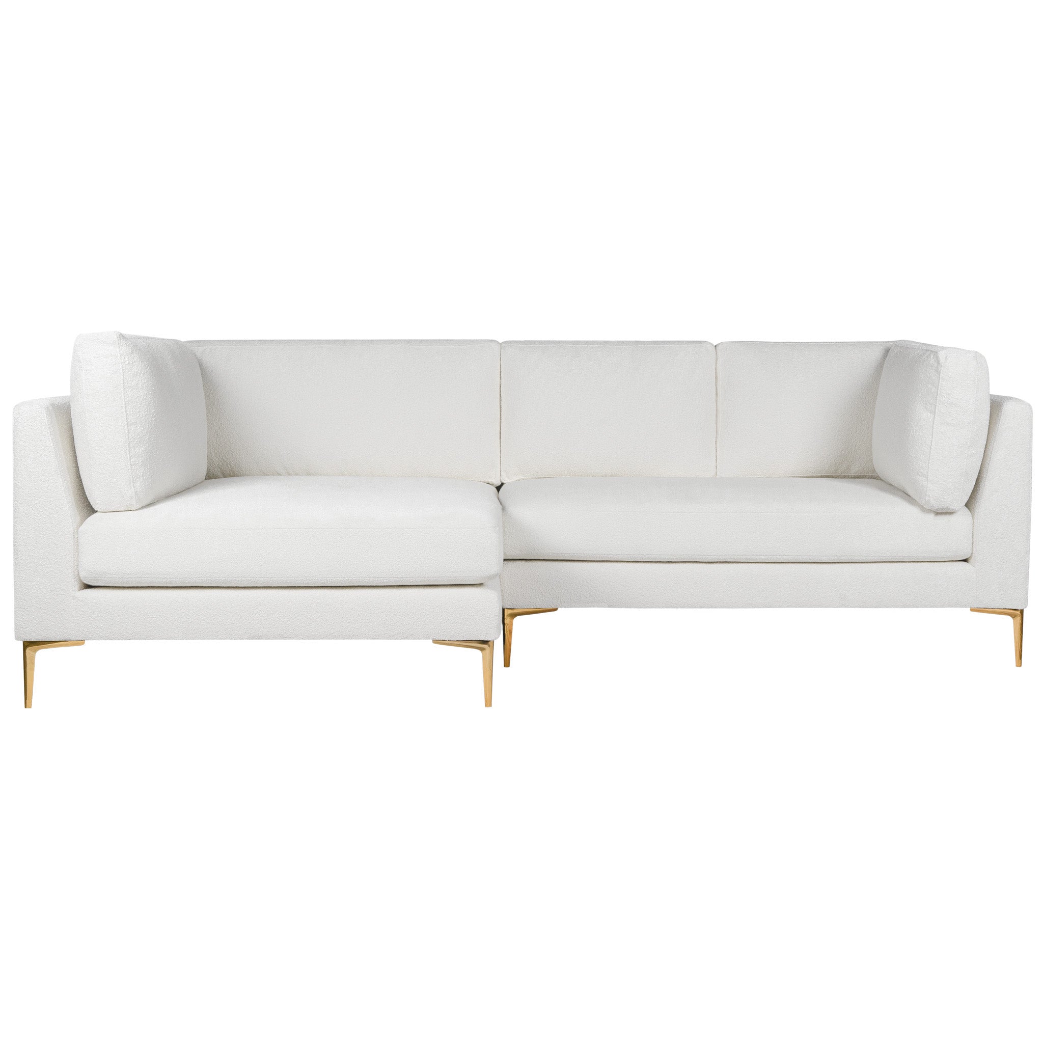 Chamberlain Beige Boucle Sectional Sofa Left Facing Chaise