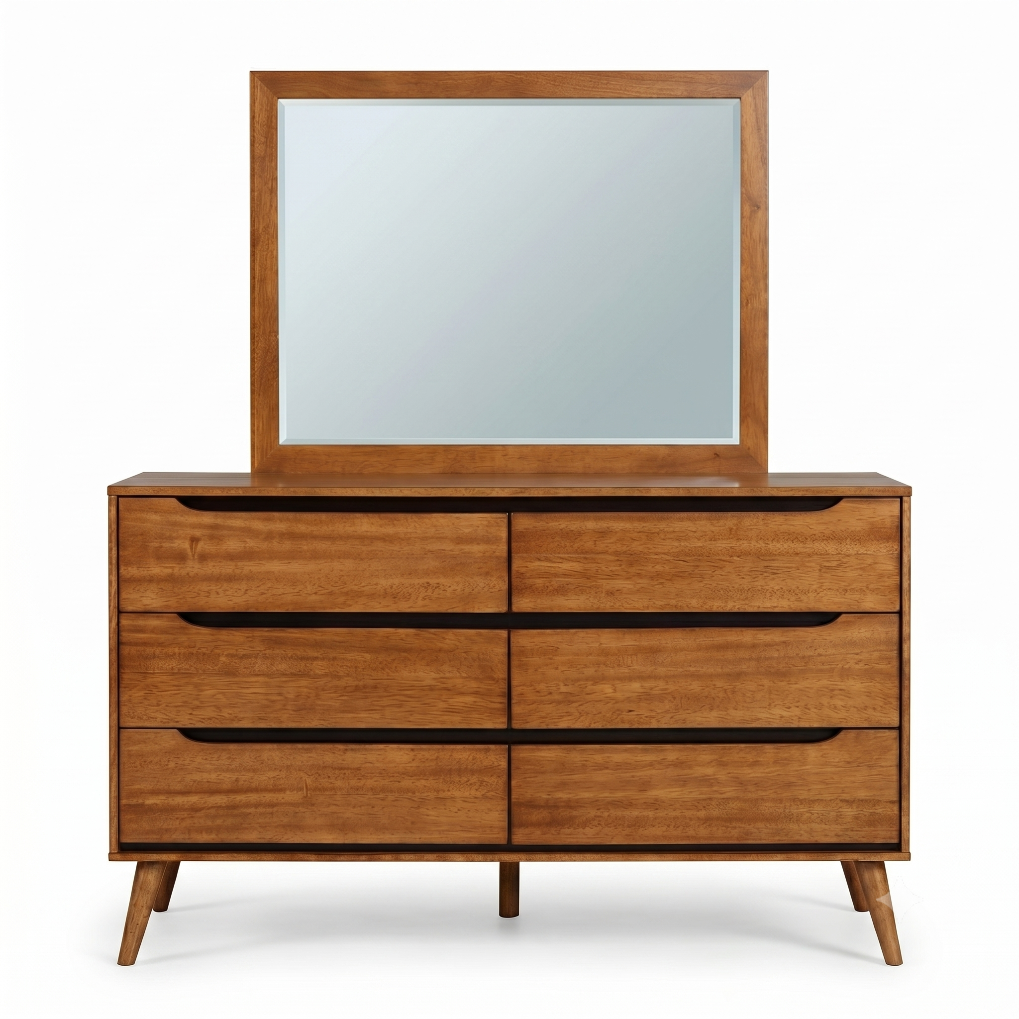 Lennart Mid-Century Modern Oak Solid Wood Dresser