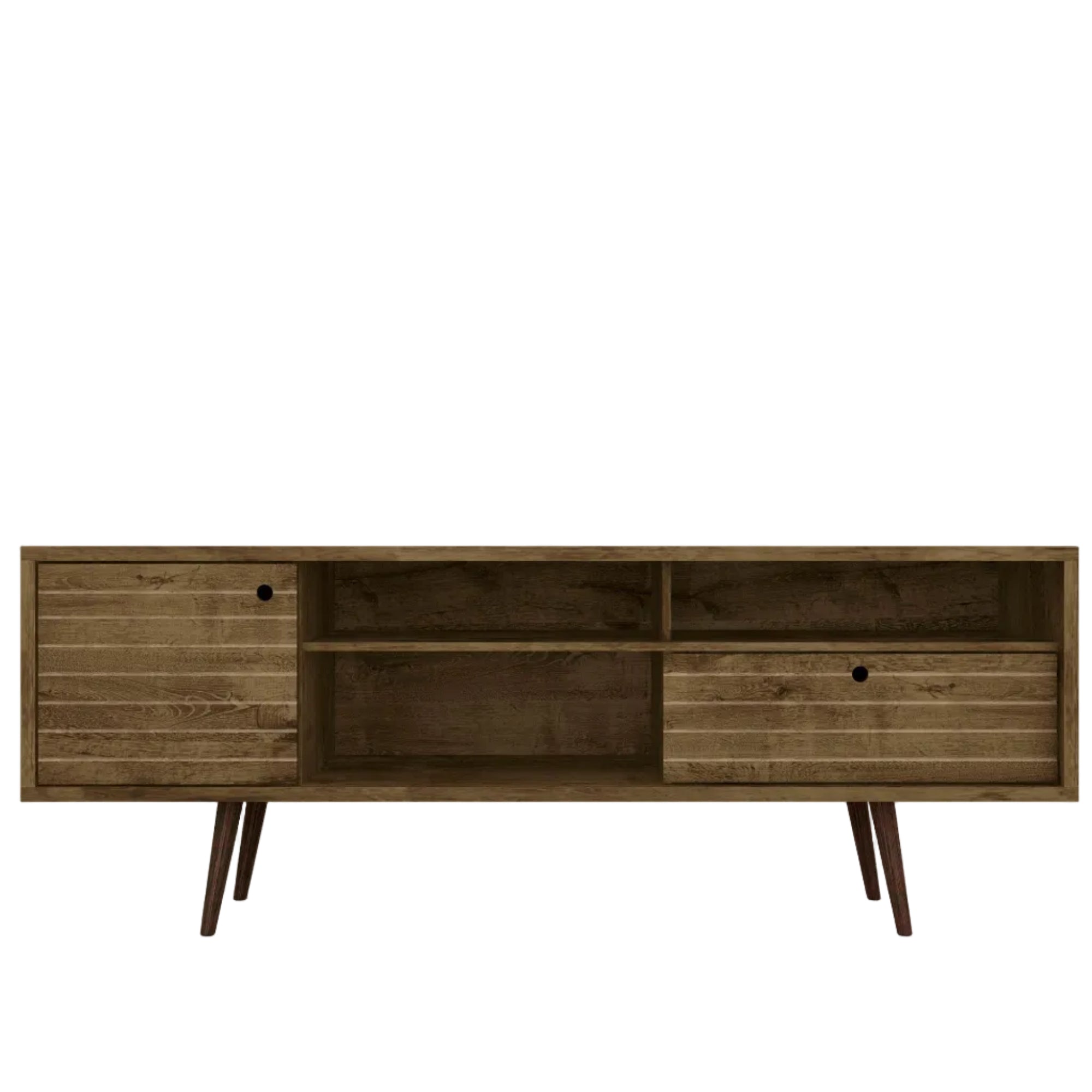 Liberty 70.86" Mid-Century Rustic Brown Modern TV Stand