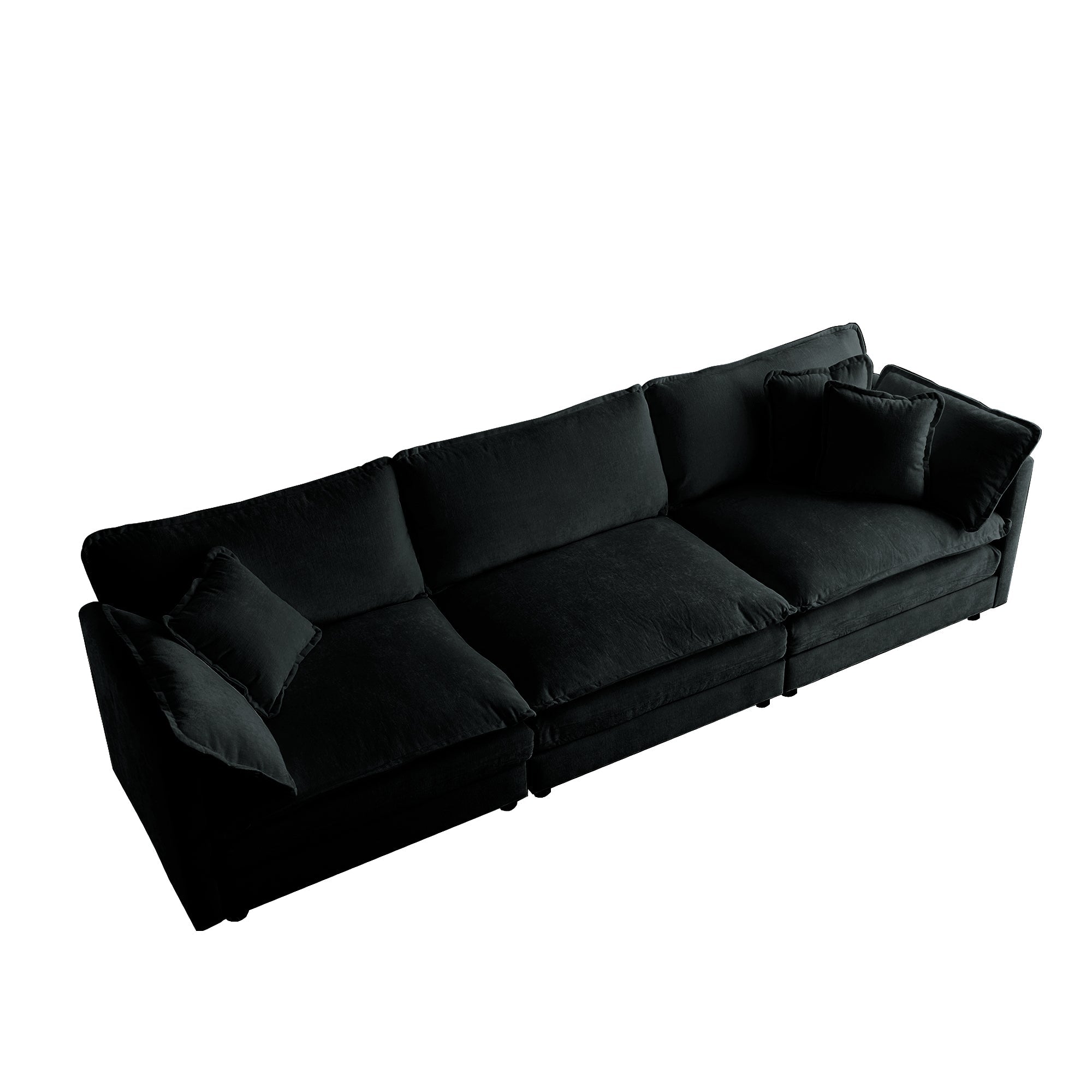 Liberty Mid-Century Modern Chenille Couch 3-Seater Sofa