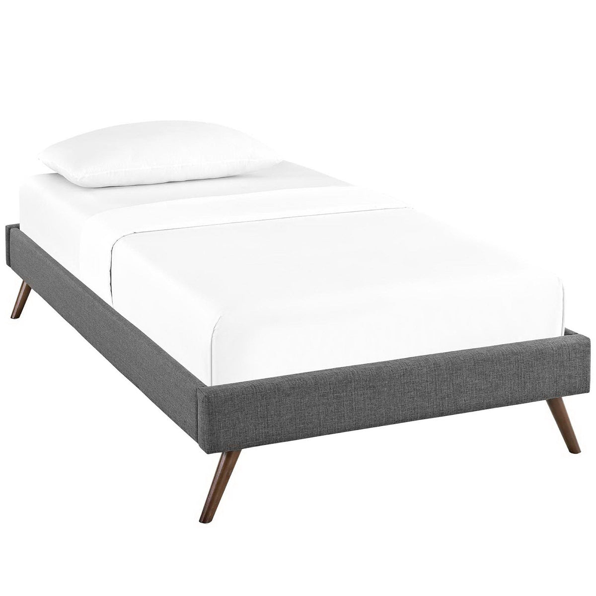 Helen Fabric Bed Frame with Round Splayed Legs