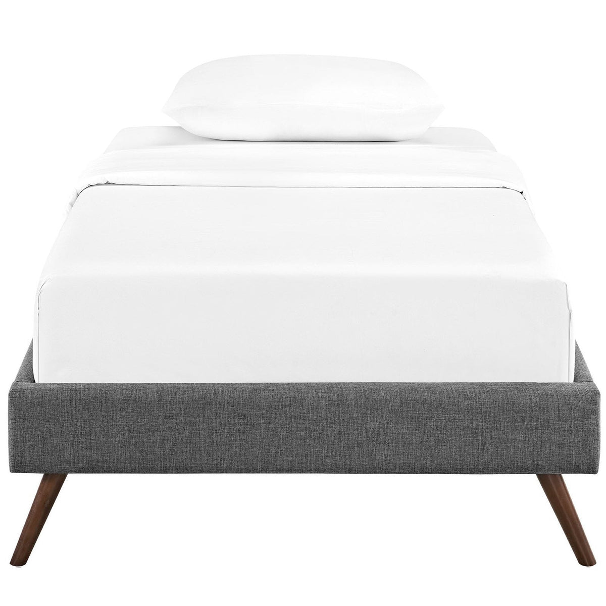 Helen Fabric Bed Frame with Round Splayed Legs
