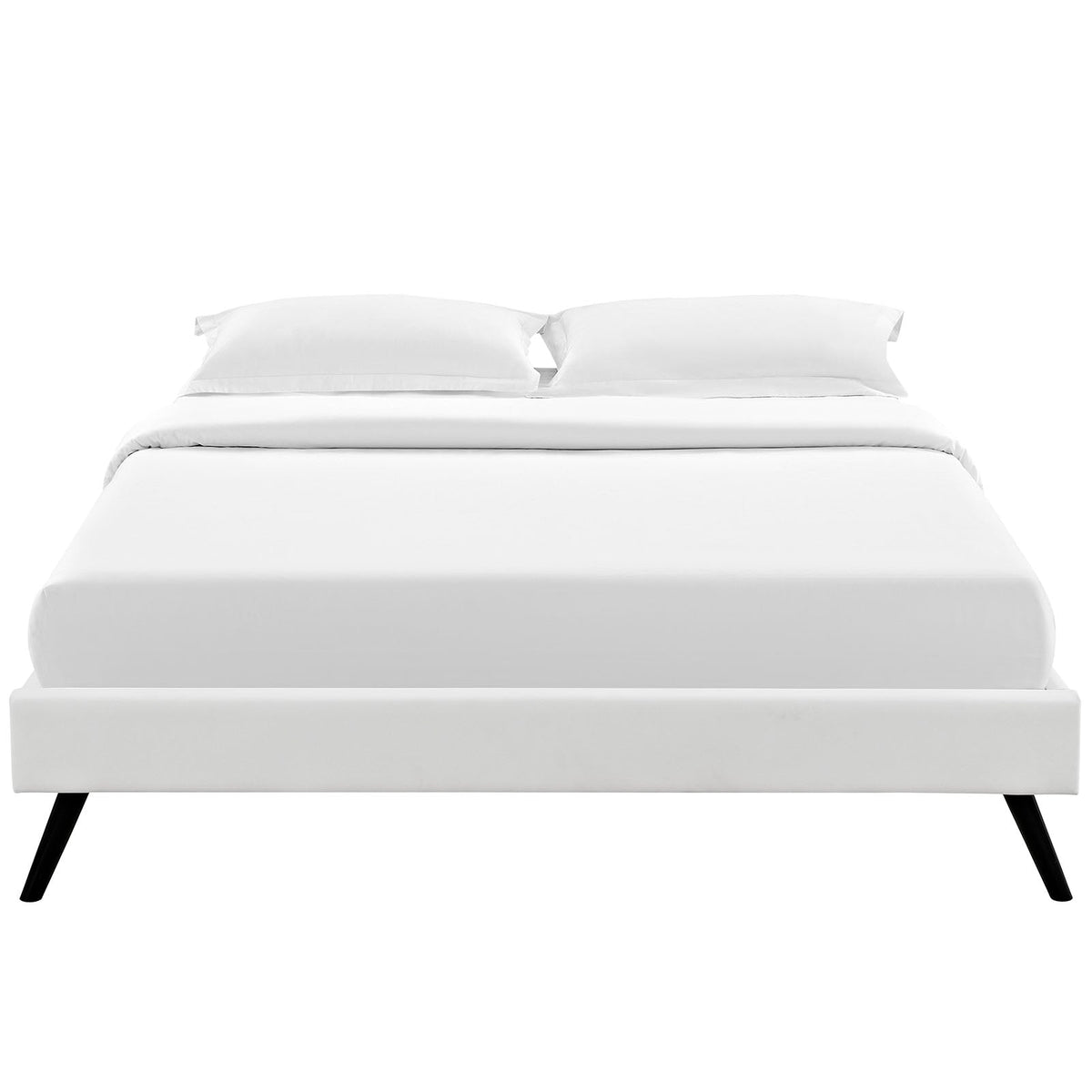 Helen Vegan Leather Bed Frame with Round Splayed Legs