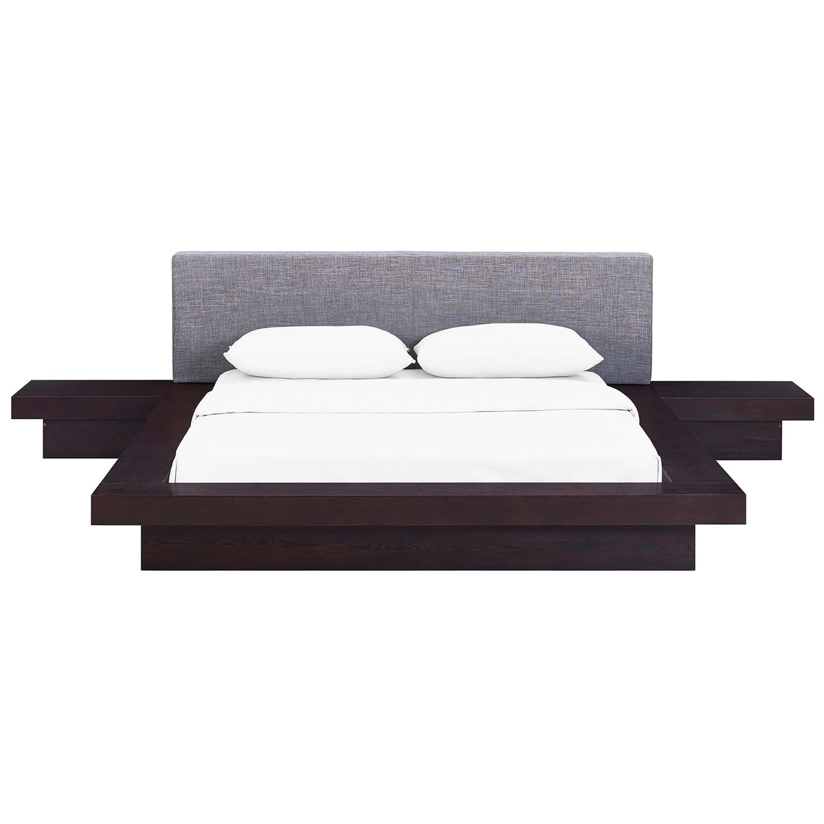 Freja 3 Piece Fabric Queen Bedroom Set