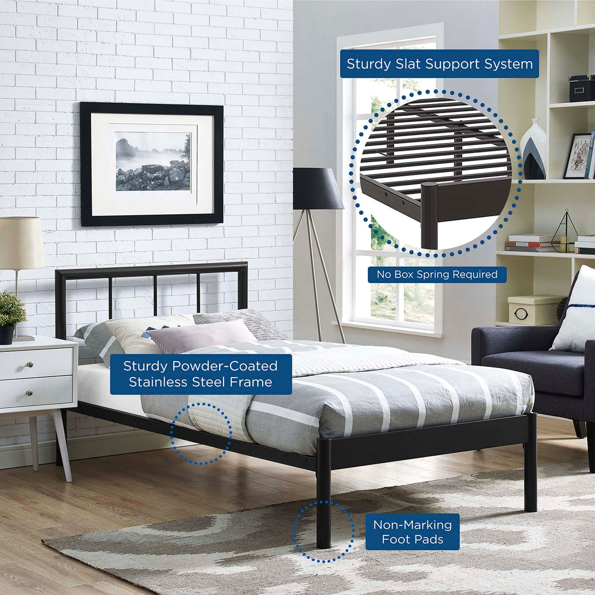 Gwen Metal Bed Frame - view 9
