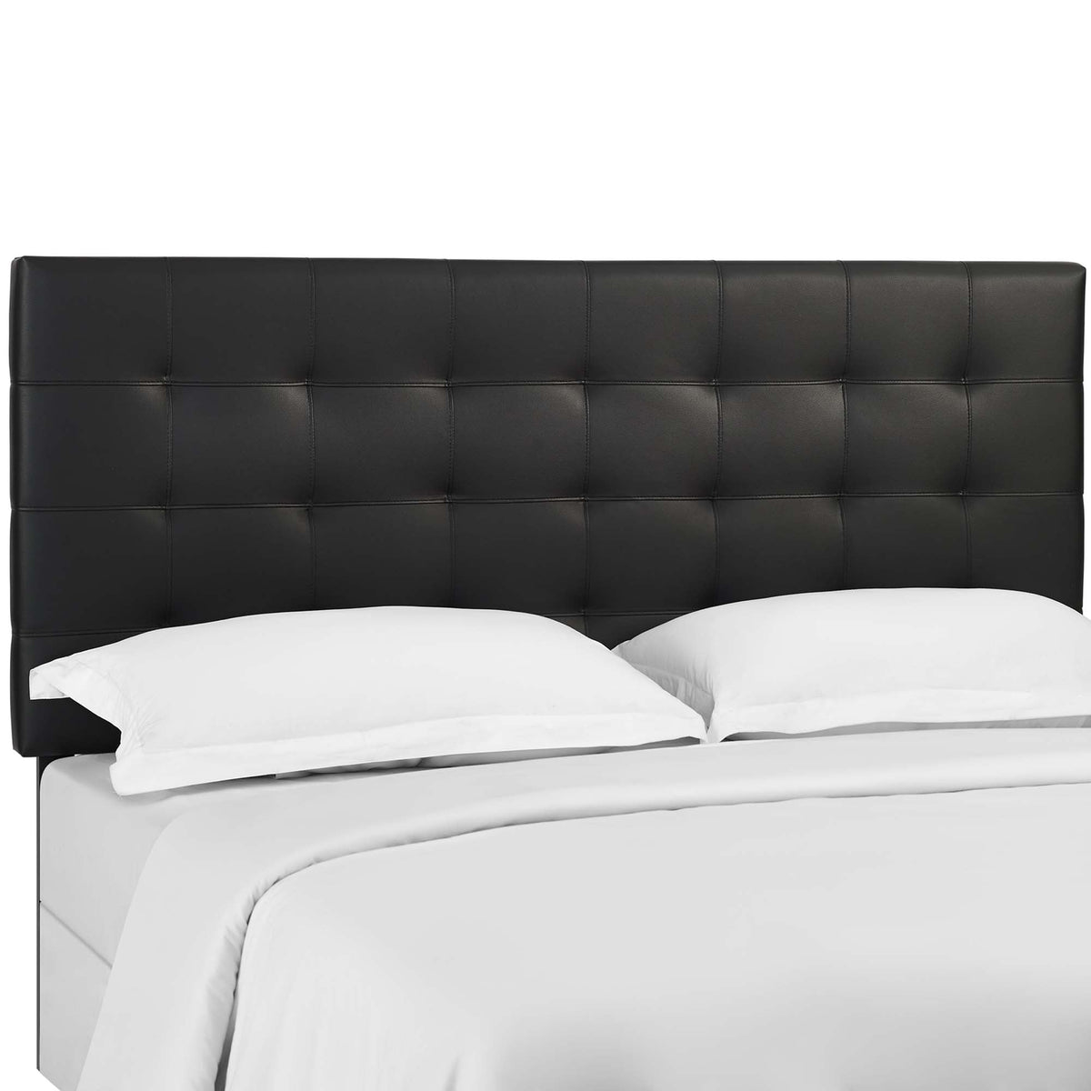 Paisley Tufted Upholstered Faux Leather Headboard