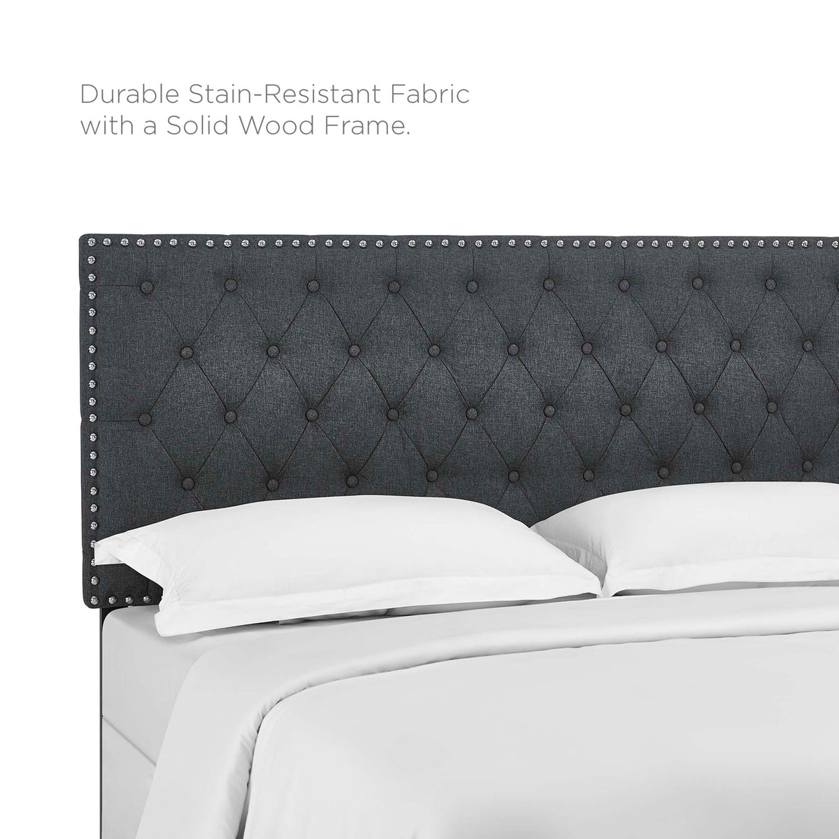 Helena Tufted Upholstered Linen Fabric Headboard